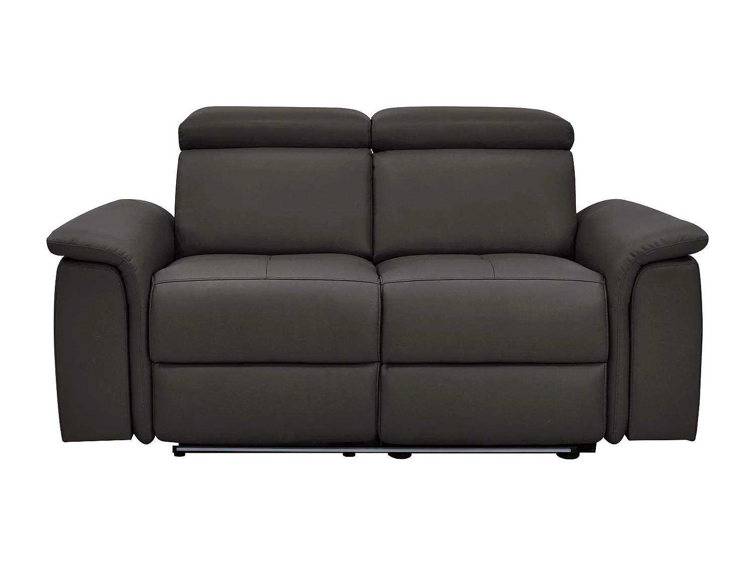 Pareli | Divano 2 posti con funzione relax elettrica in PU/pelle marrone