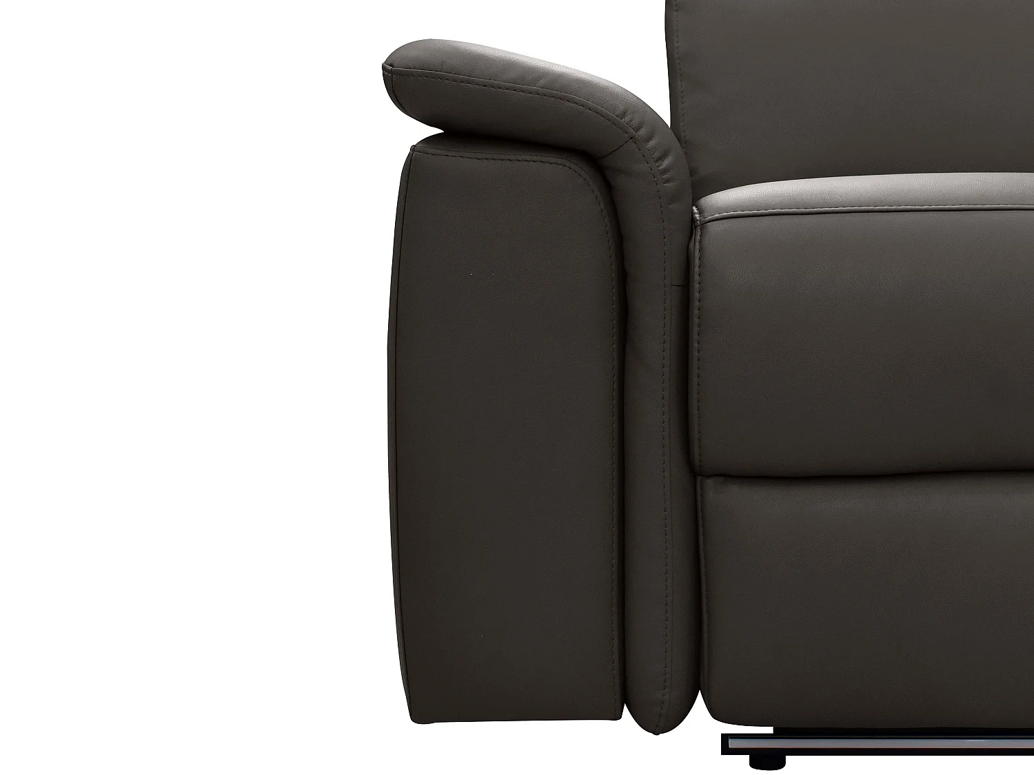 Pareli | Divano 2 posti con funzione relax elettrica in PU/pelle marrone