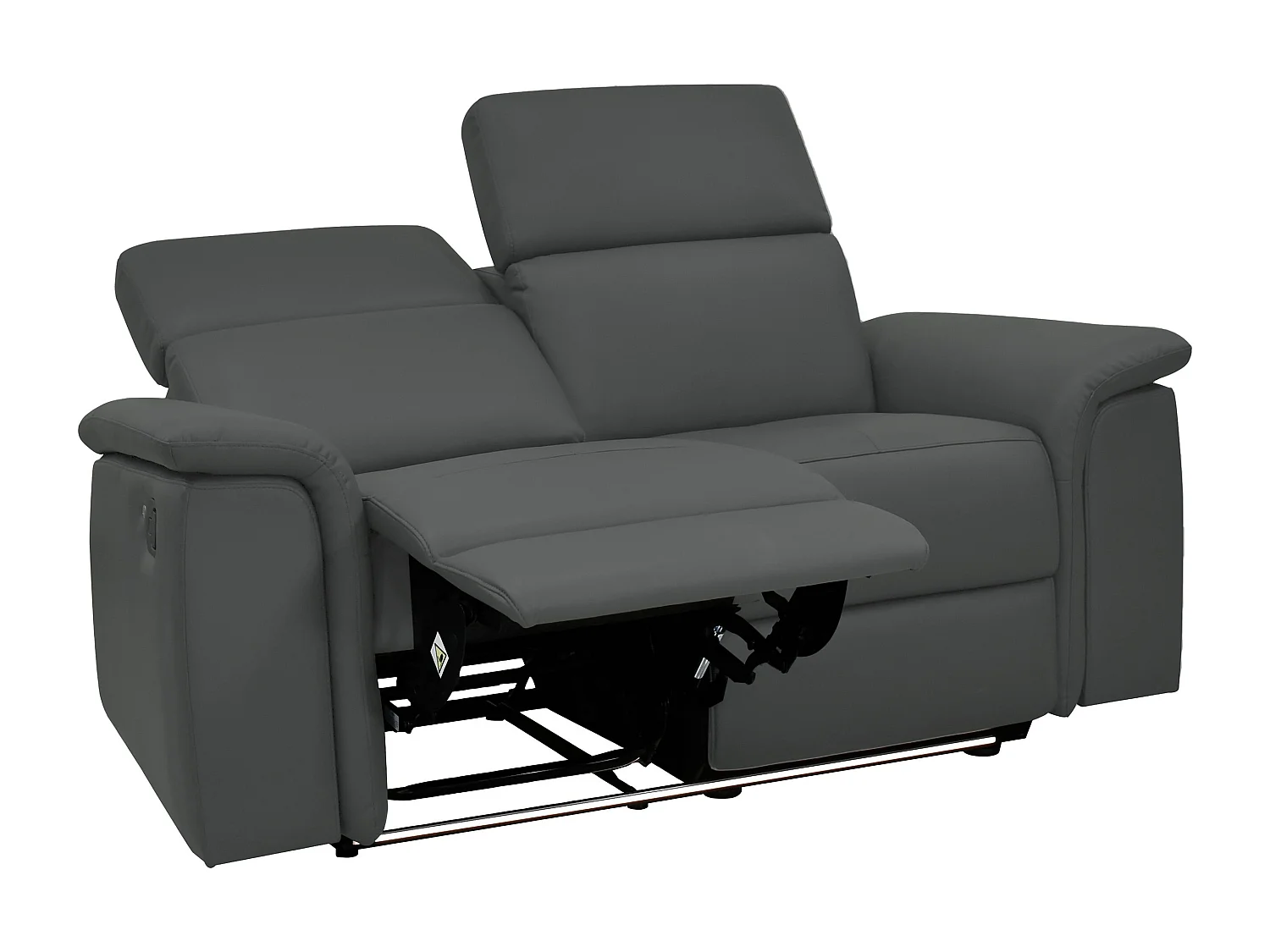 Pareli | Sofa 2 zits met Manuel Relax-functie in PU Grijs