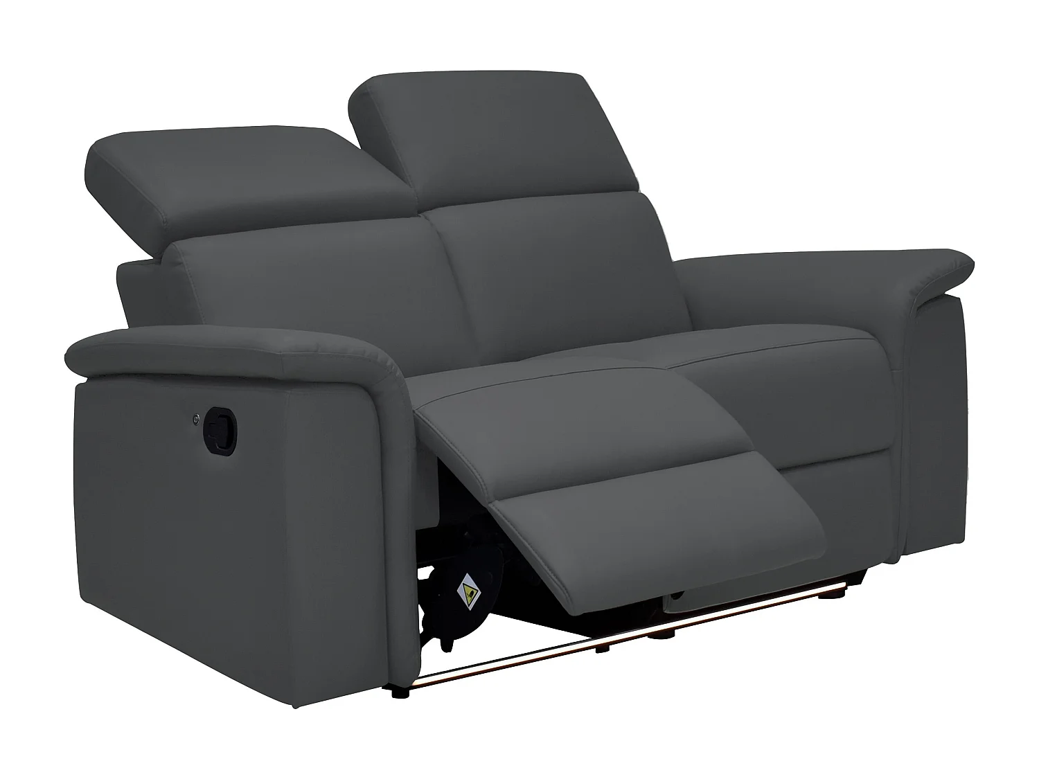 Pareli | Sofa 2 zits met Manuel Relax-functie in PU Grijs