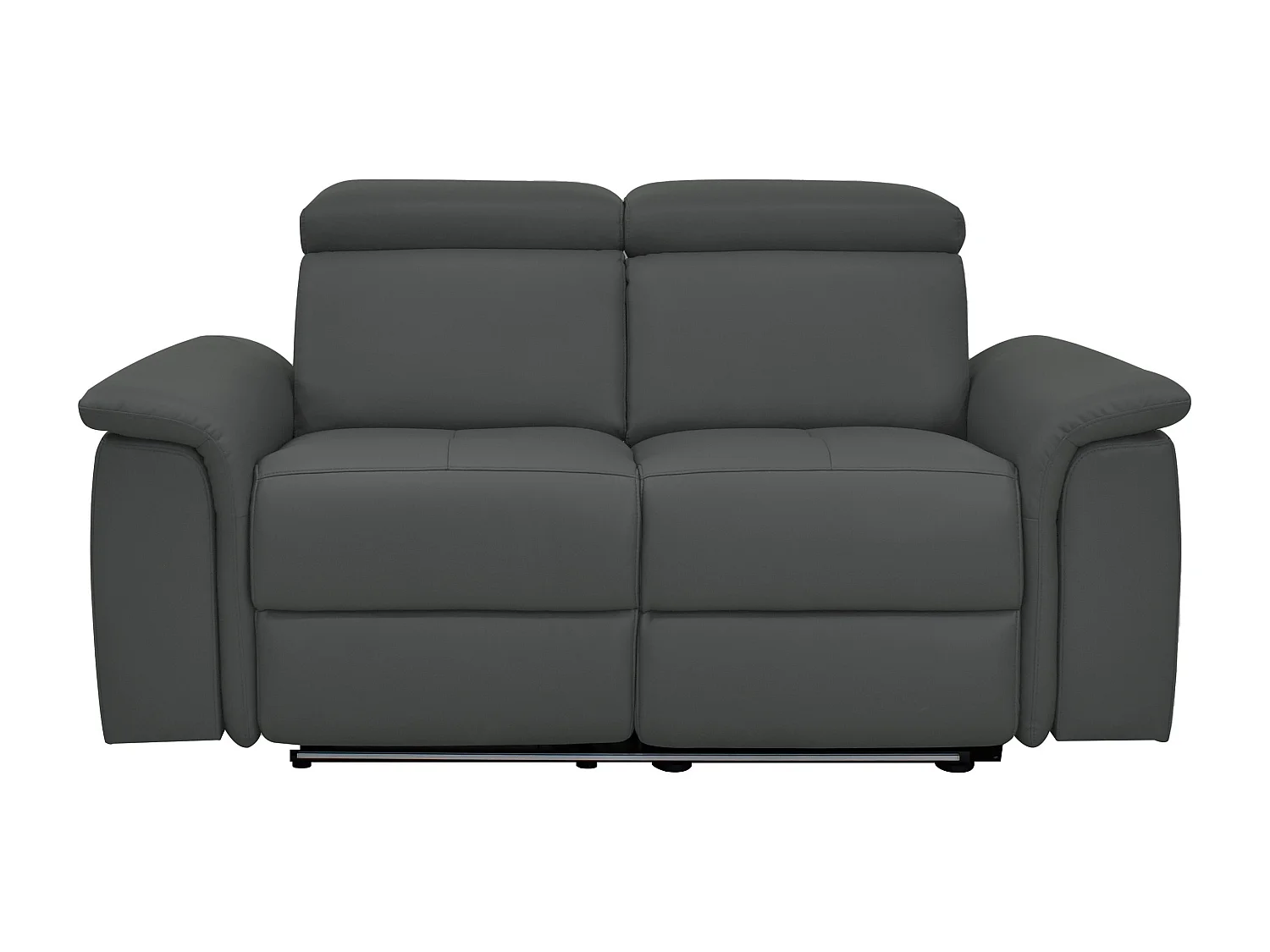 Pareli | Sofa 2 zits met Manuel Relax-functie in PU/leder grijs