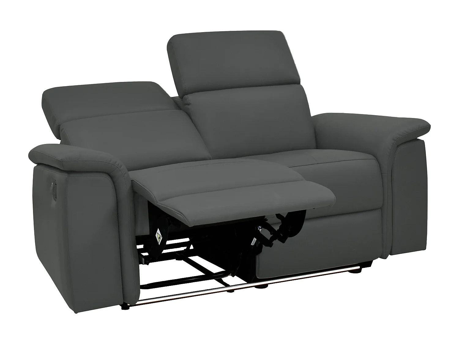 Pareli | Sofa 2 zits met Manuel Relax-functie in PU/leder grijs