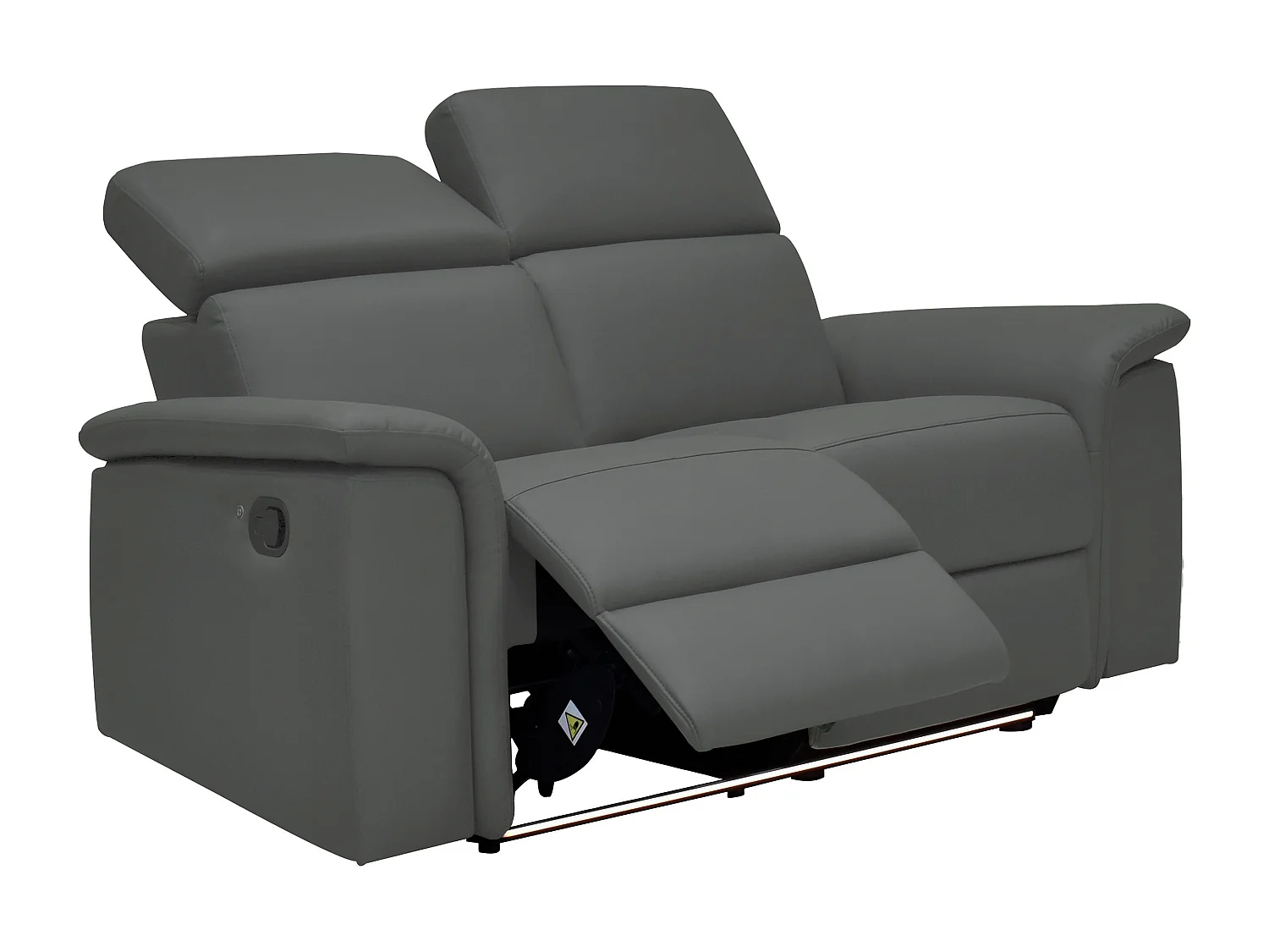 Pareli | Sofa 2 zits met Manuel Relax-functie in PU/leder grijs