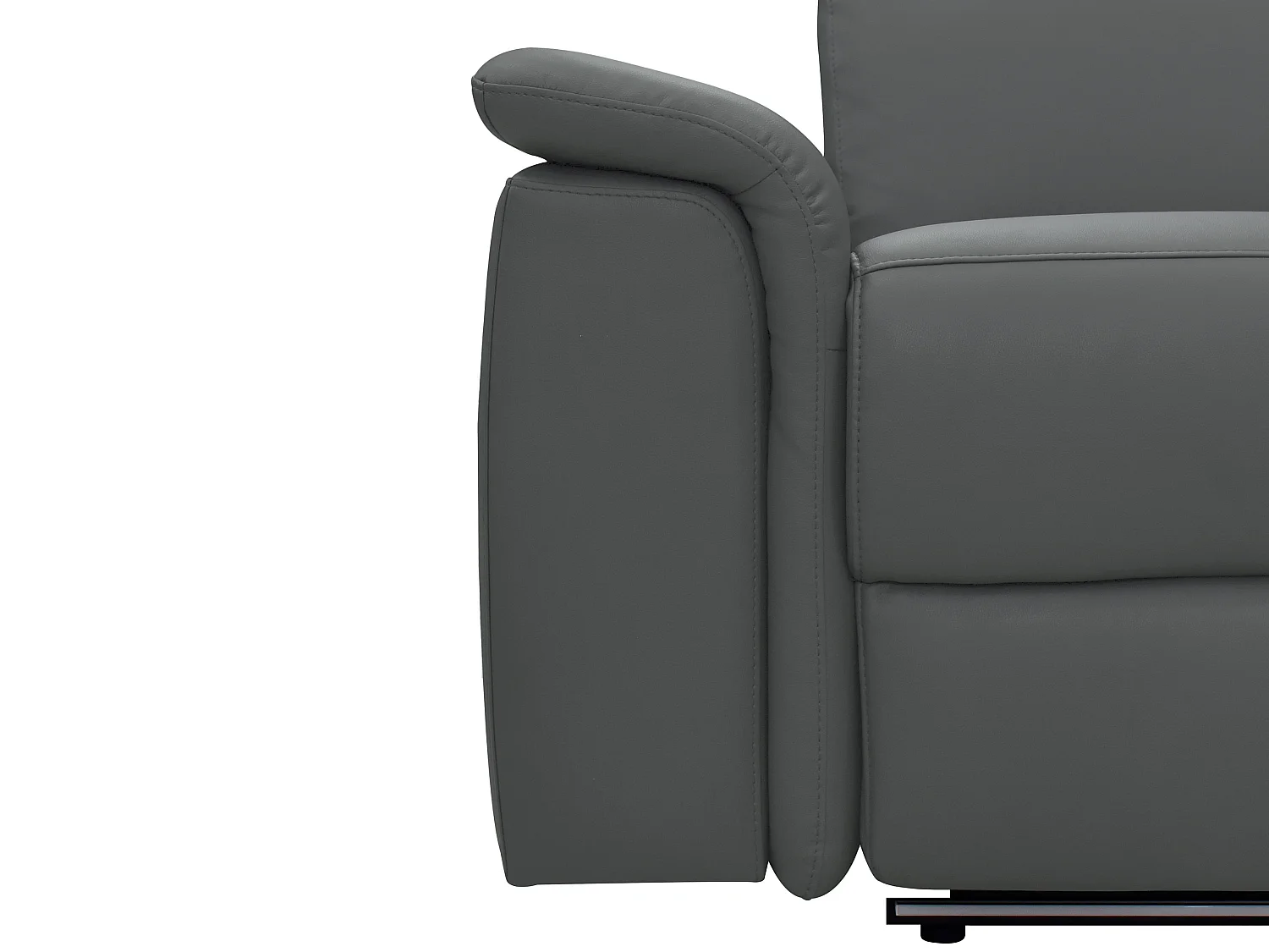 Pareli | Canapé 2 places avec fonction manuel en PU/cuir gris