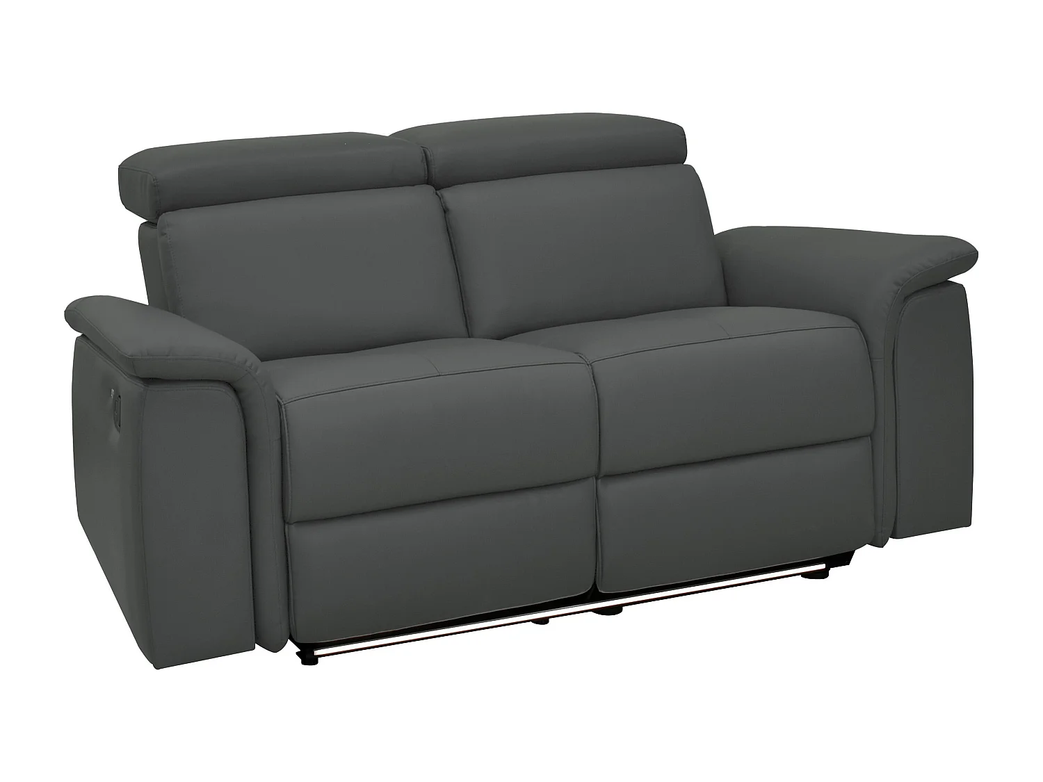 Pareli | Sofa 2 zits met Manuel Relax-functie in PU/leder grijs