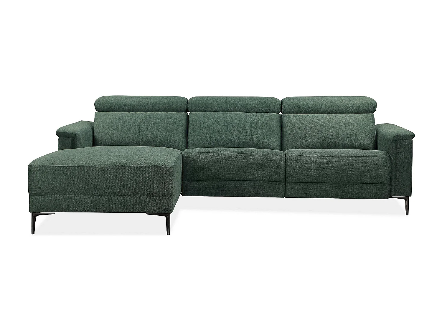 Lund | Sofa 3 zits met Manuel Functie in Stof Donkergroen