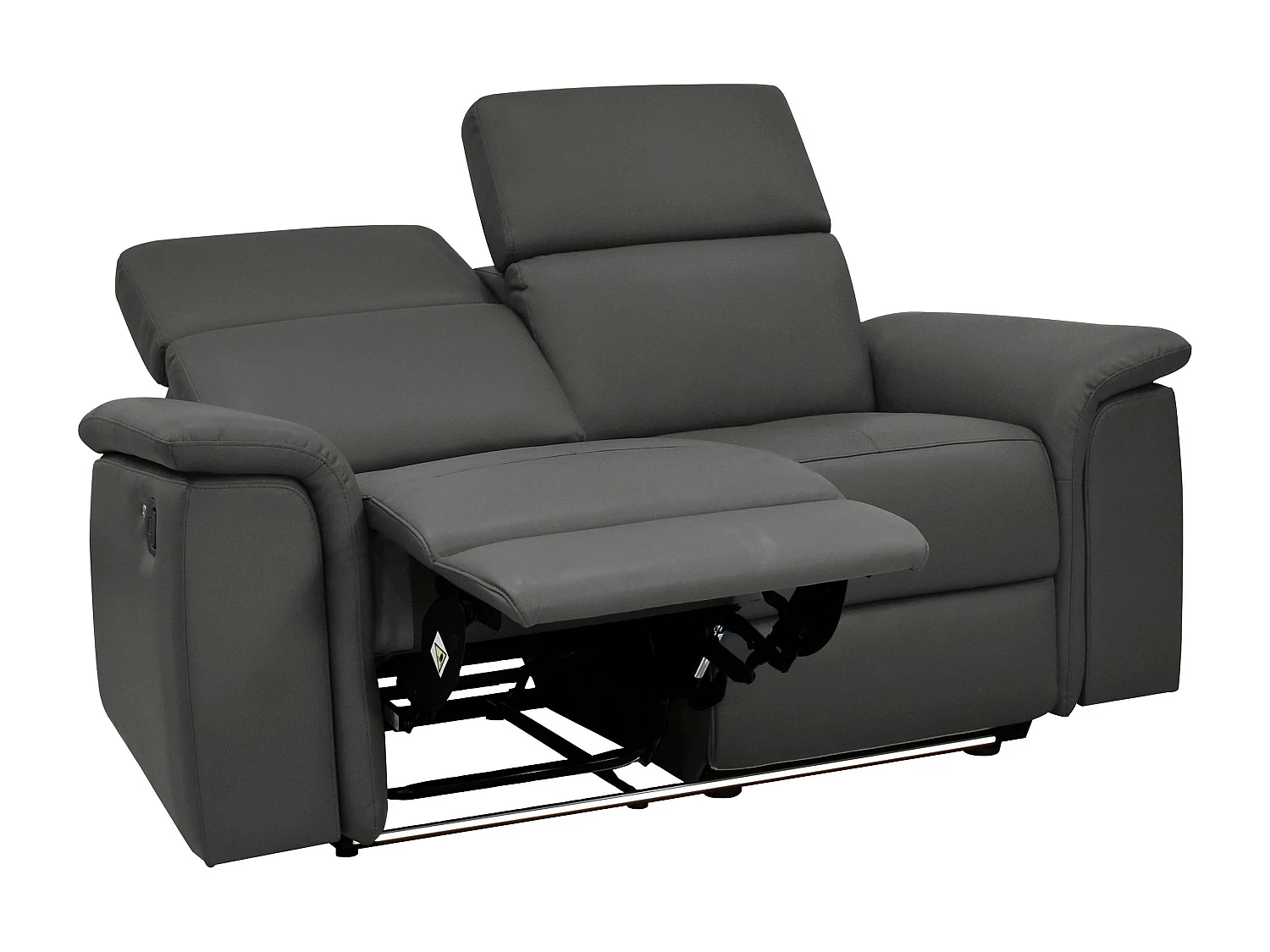 Pareli | Bank 2 zits met elektrische relaxfunctie in PU zwart