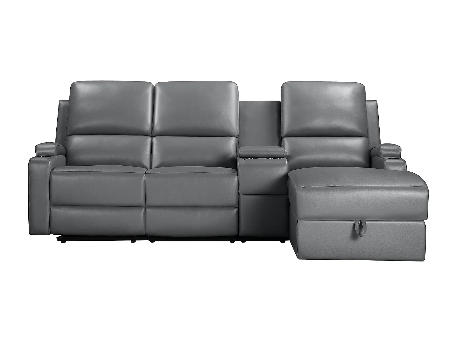 Dallas | Canapé 3 places avec fonction électrique en PU gris