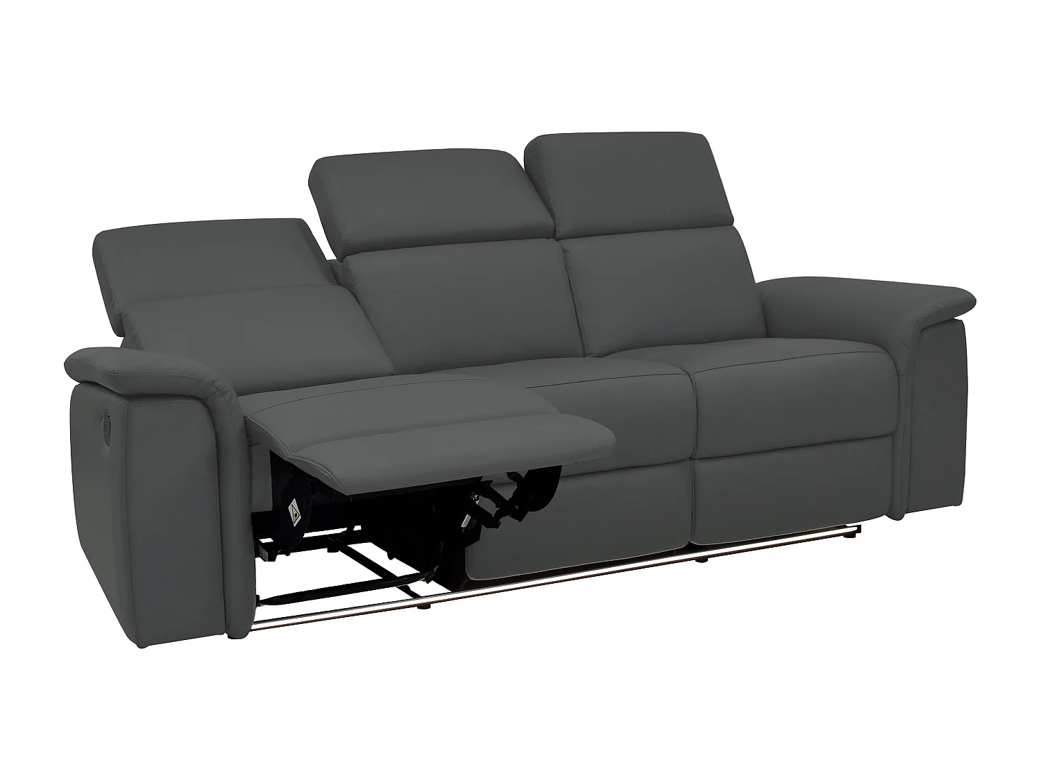 Pareli | Canapé 3 places avec fonction Manuel en PU gris