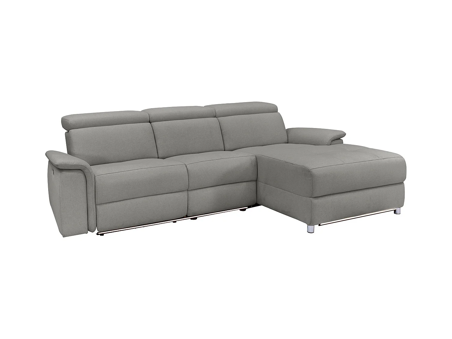 Pareli | Canapé 3 places avec fonction manuel tissu gris