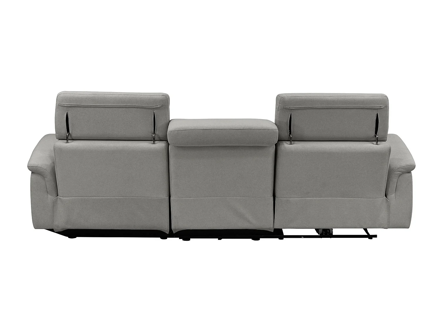 Pareli | Canapé 3 places avec fonction manuel tissu gris