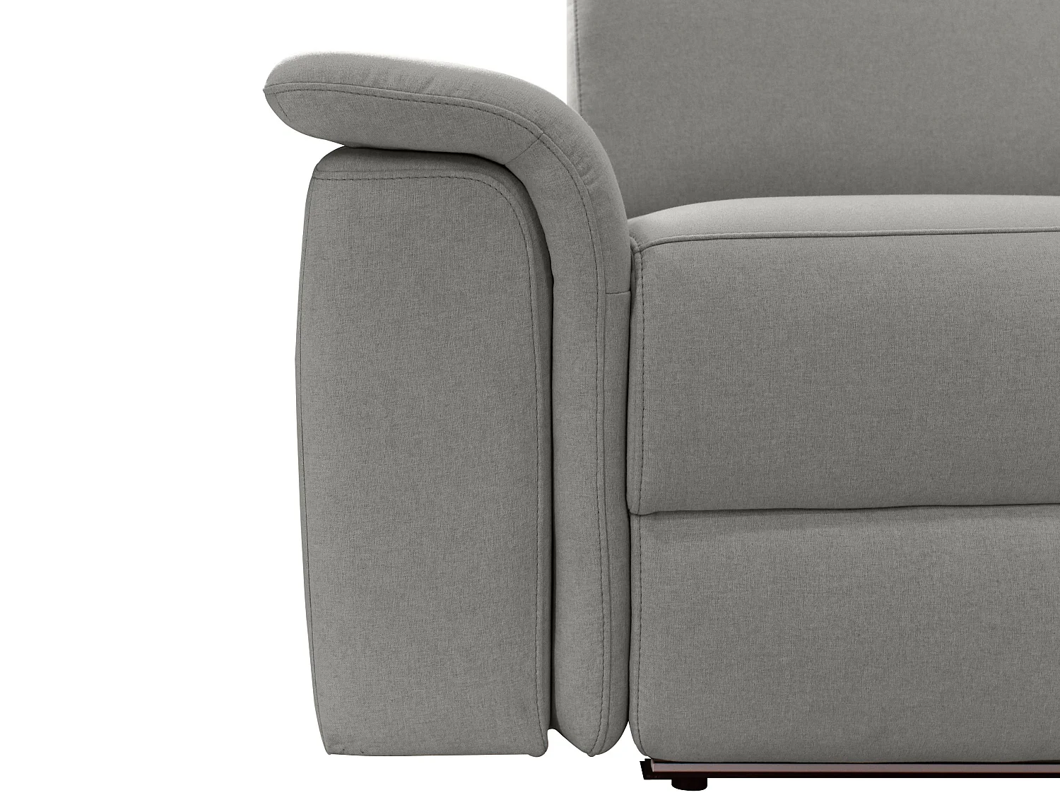 Pareli | Canapé 3 places avec fonction manuel tissu gris