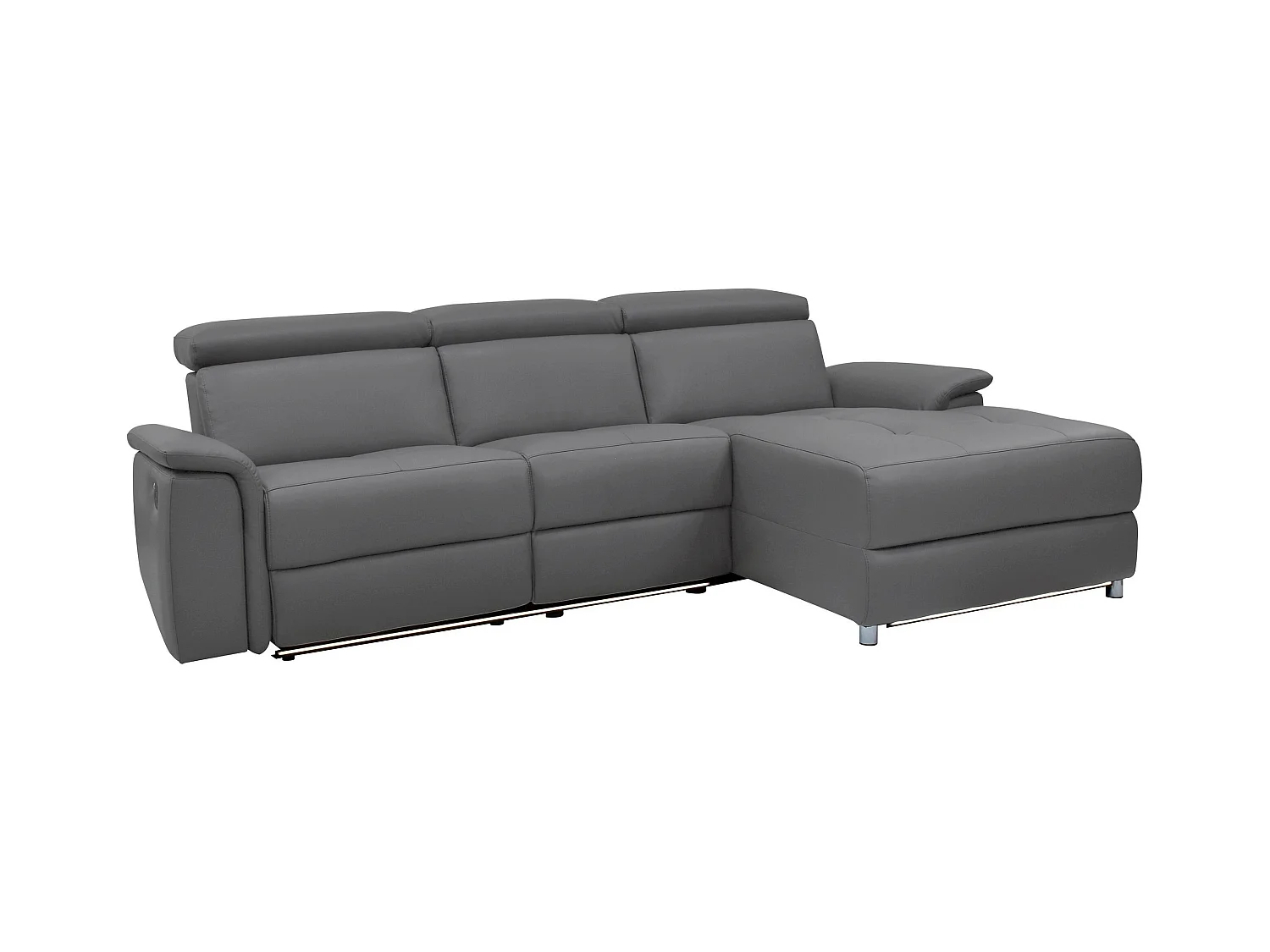 Pareli | Canapé 3 places avec fonction manuel tissu anthracite