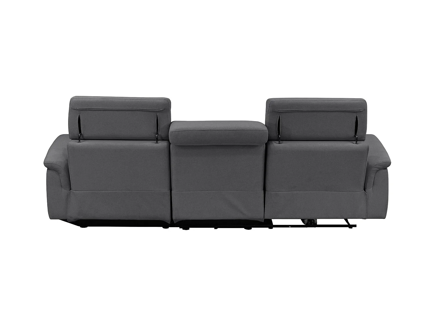 Pareli | Canapé 3 places avec fonction manuel tissu anthracite