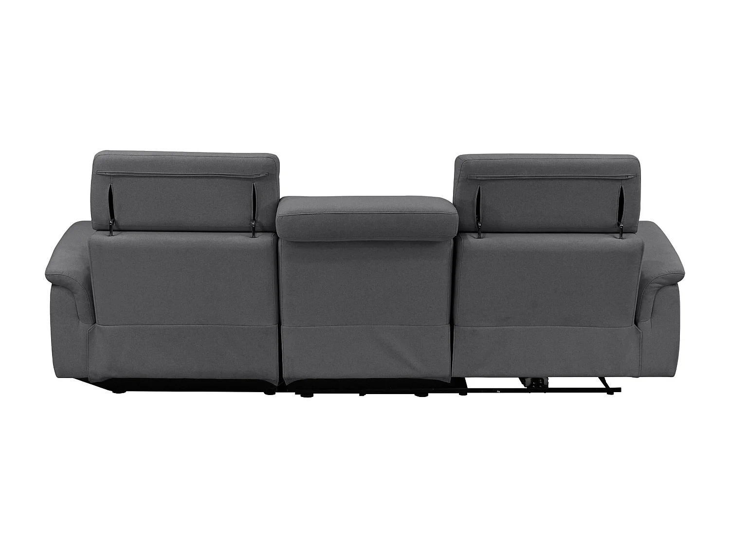 Pareli | Canapé 3 places avec fonction manuel tissu anthracite