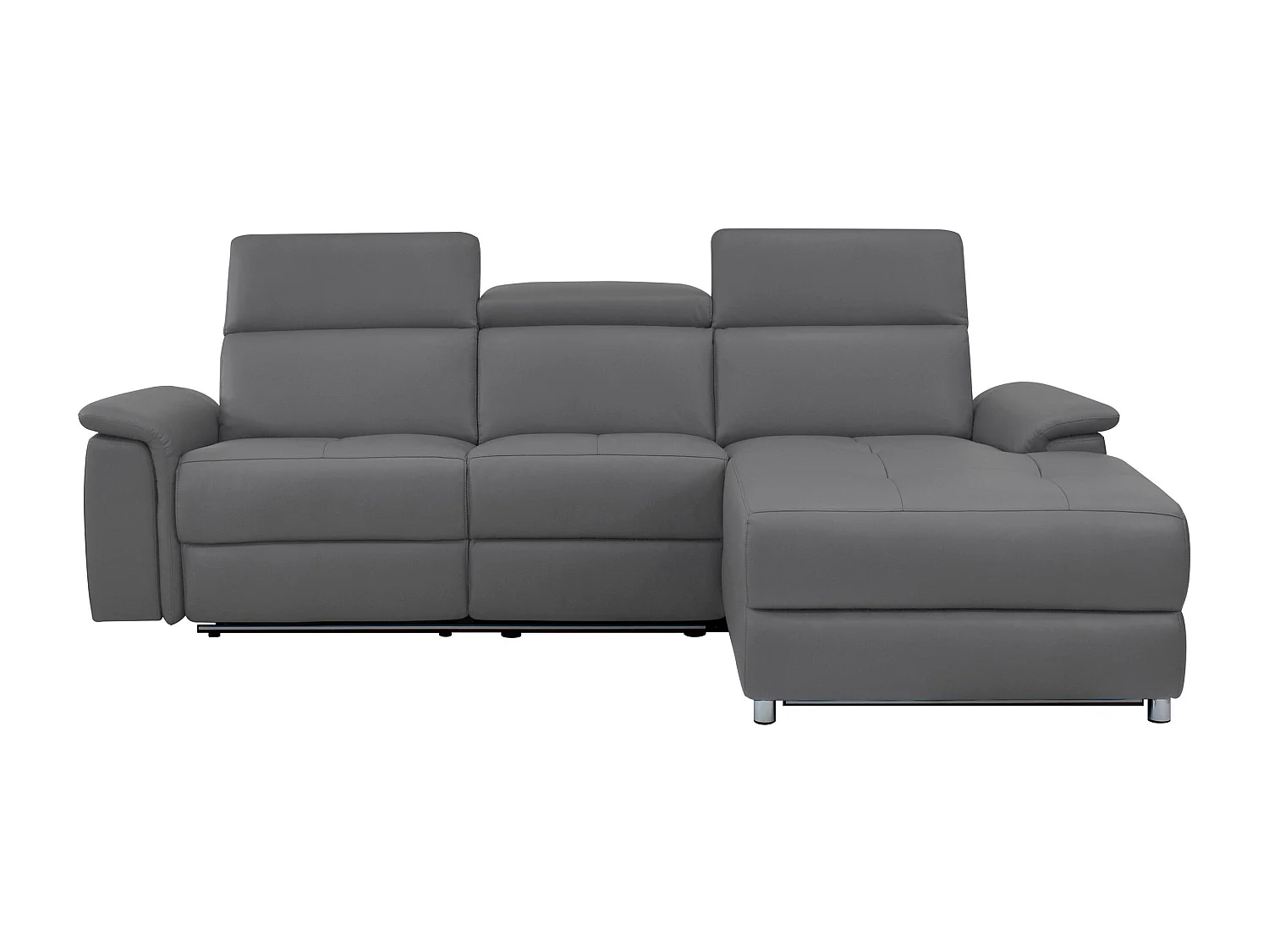 Pareli | Canapé 3 places avec fonction manuel tissu anthracite