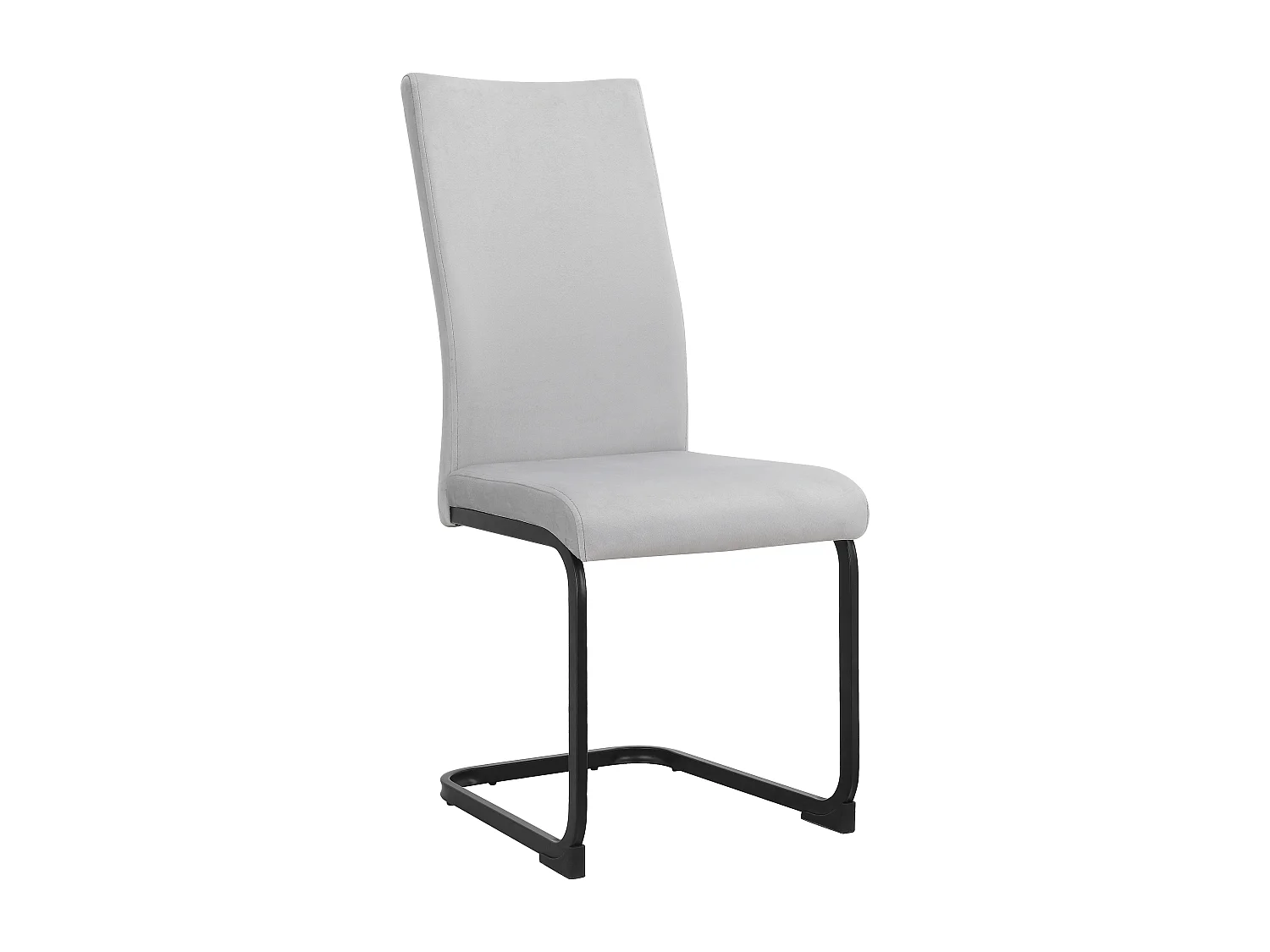 Danny | Ensemble table 100 + 4 chaises en velours gris
