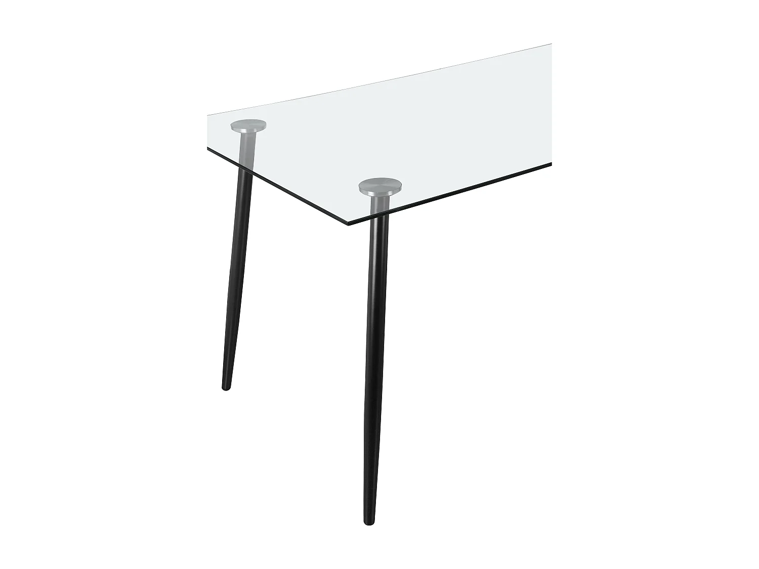 Danny | Set eettafel 140x80 cm en 4 stoelen in fluweel lichtgrijs