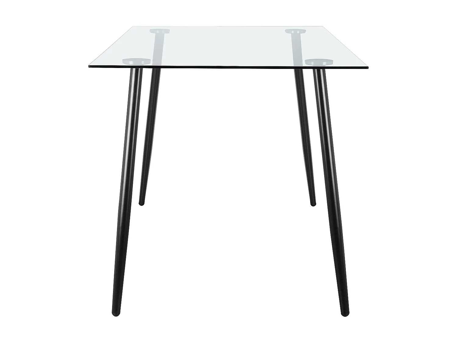 Danny | Set eettafel 140x80 cm en 4 stoelen in fluweel lichtgrijs