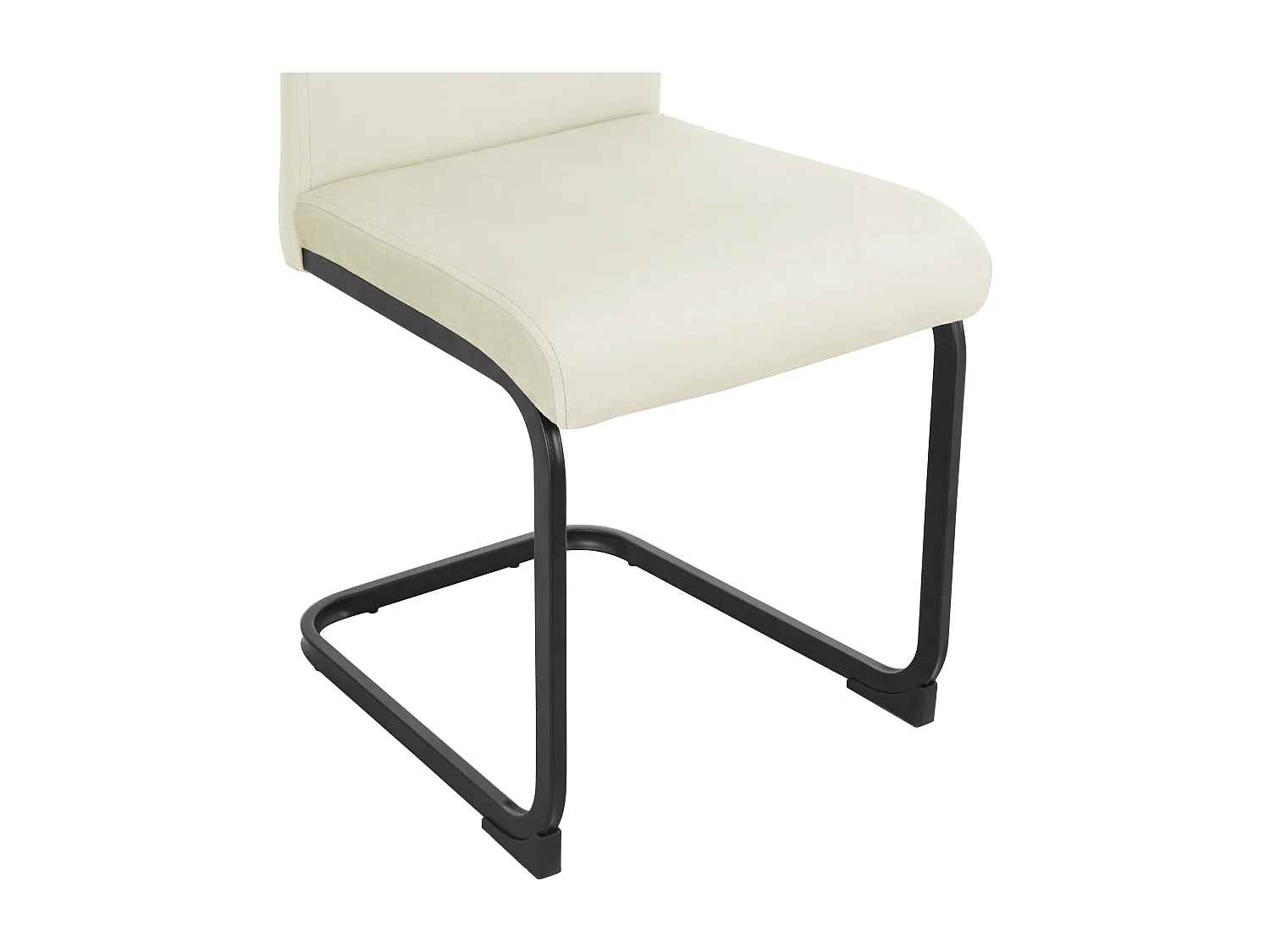 Danny | Ensemble table 140x80 + 4 chaises en velours crème