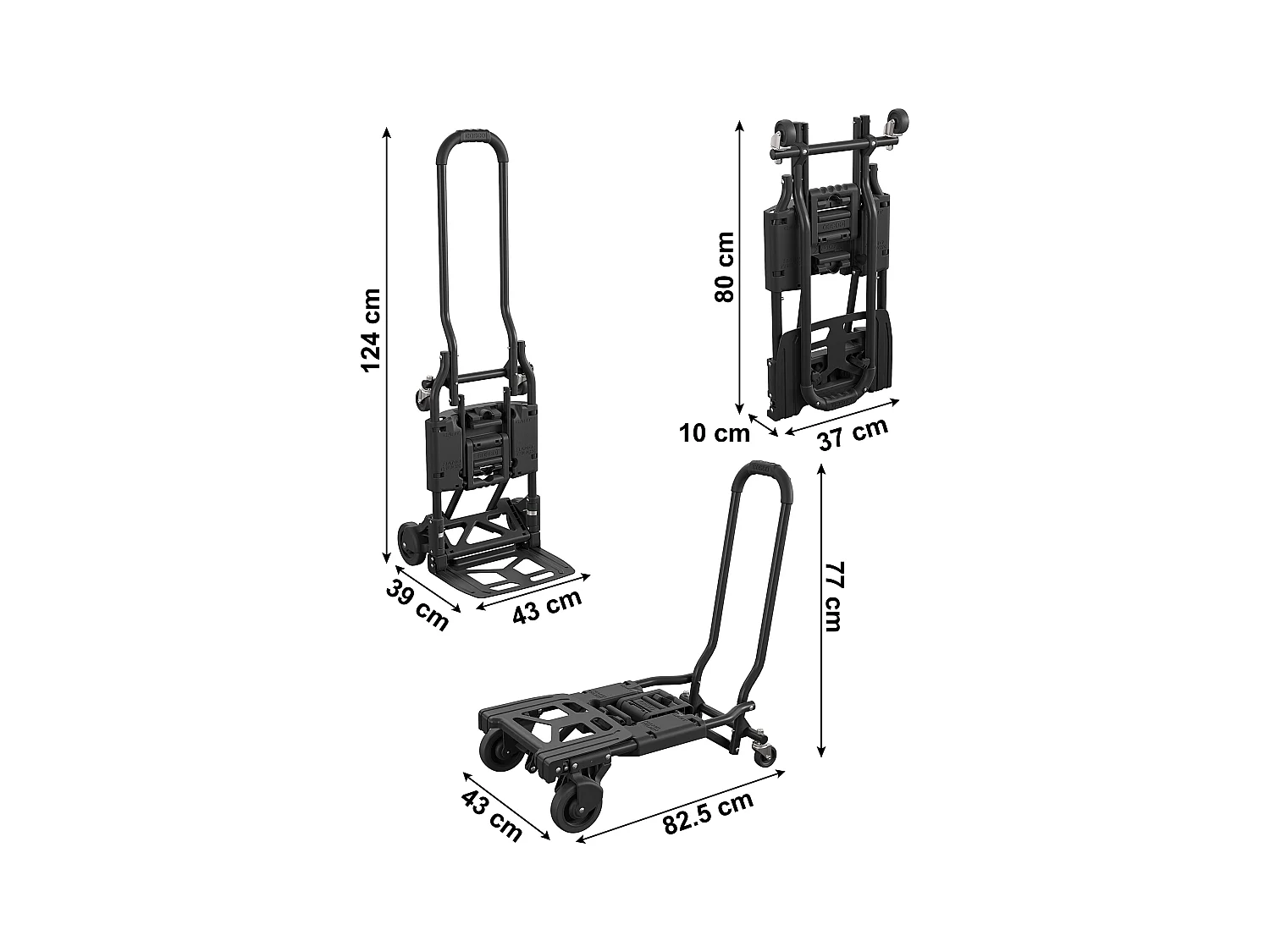 Shifter | Sackkarre faltbar 2-in-1 schwarz