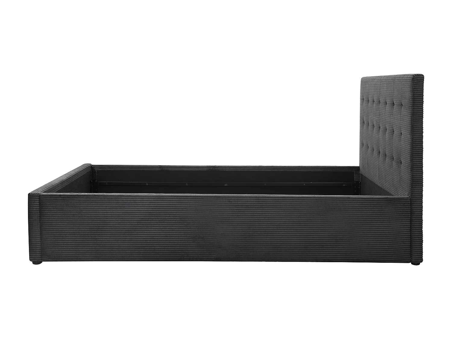 Hamar | Letto 140x200 cm Tessuto Antracite