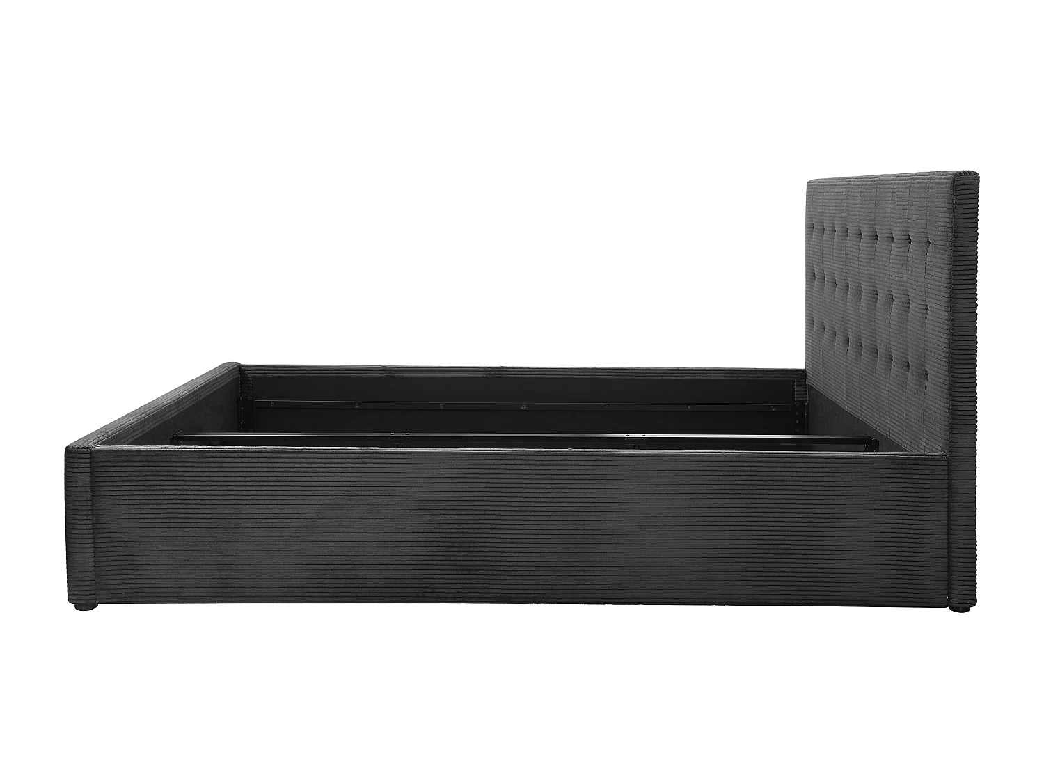 Hamar | Lit 180x200 cm tissu anthracite