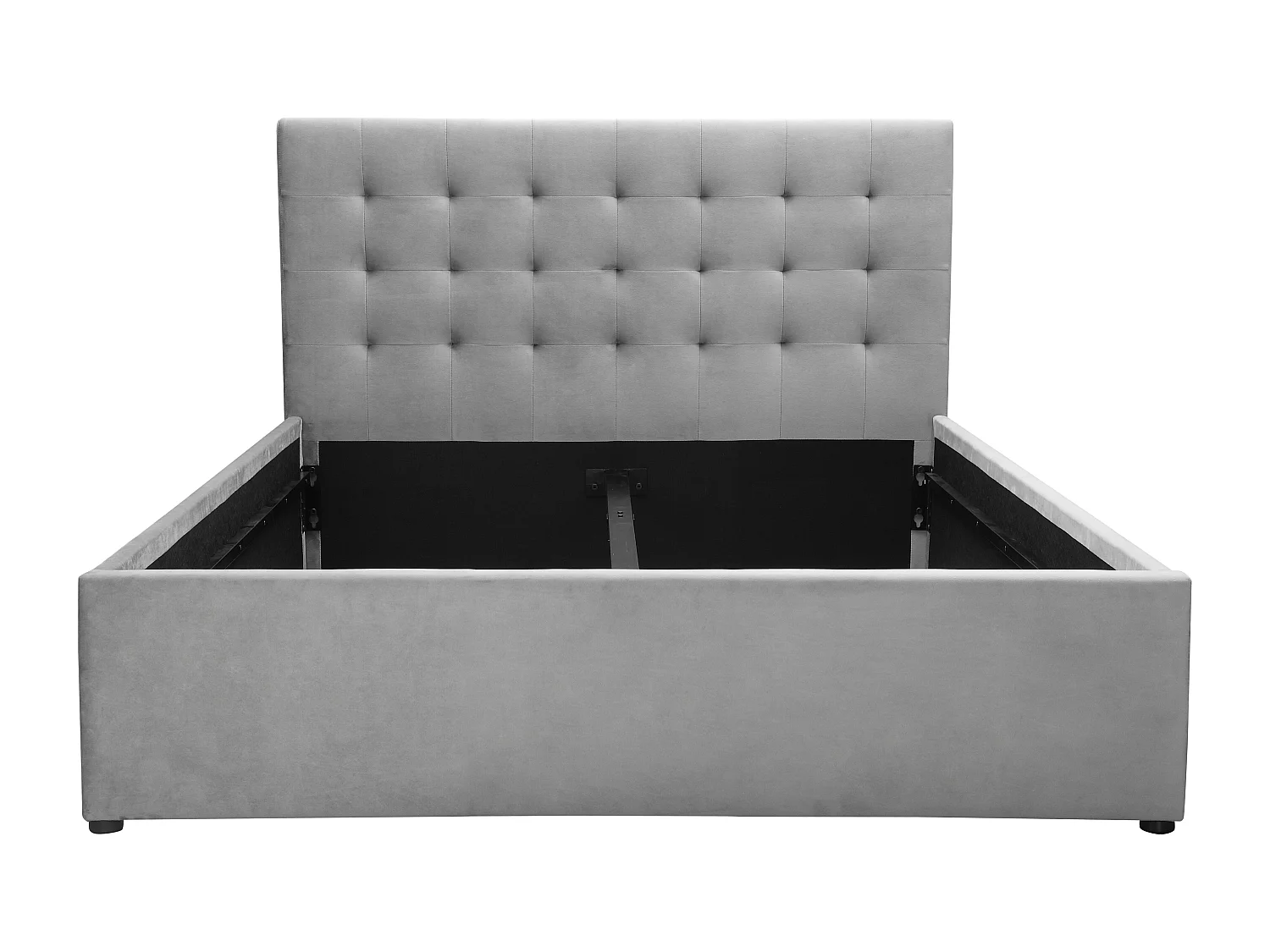 Hamar | Bed 140x200 cm Fluweel Lichtgrijs