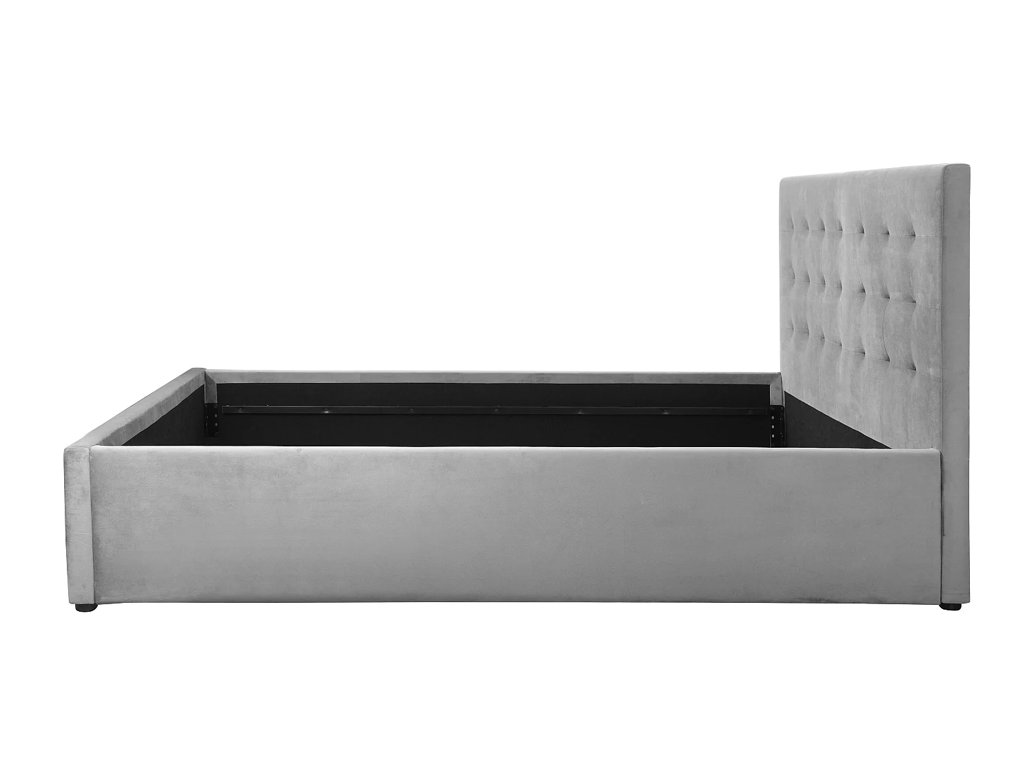 Hamar | Bed 140x200 cm Fluweel Lichtgrijs