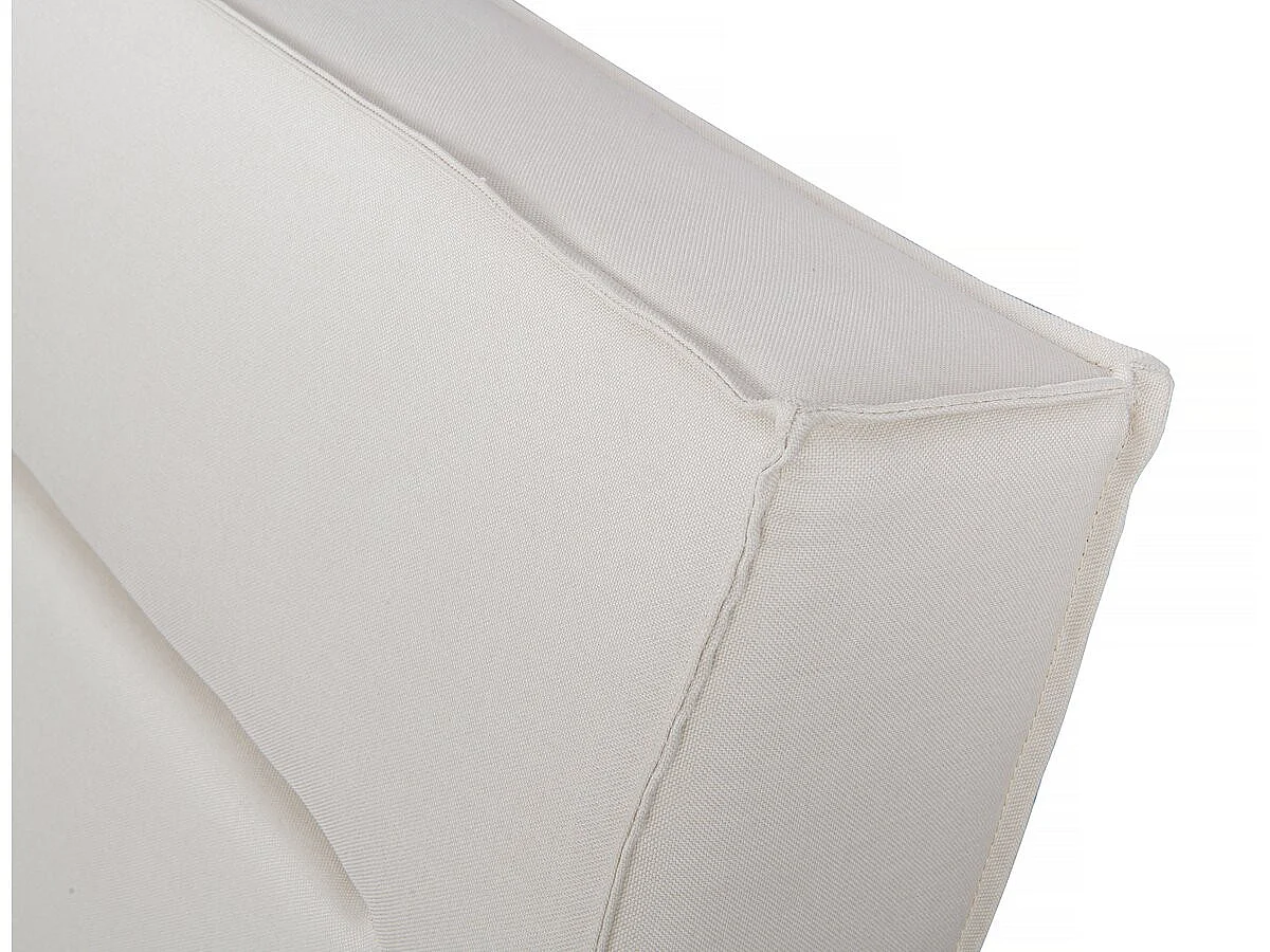 Lit double en tissu design "Moritz" - 140 x 190 cm - Beige