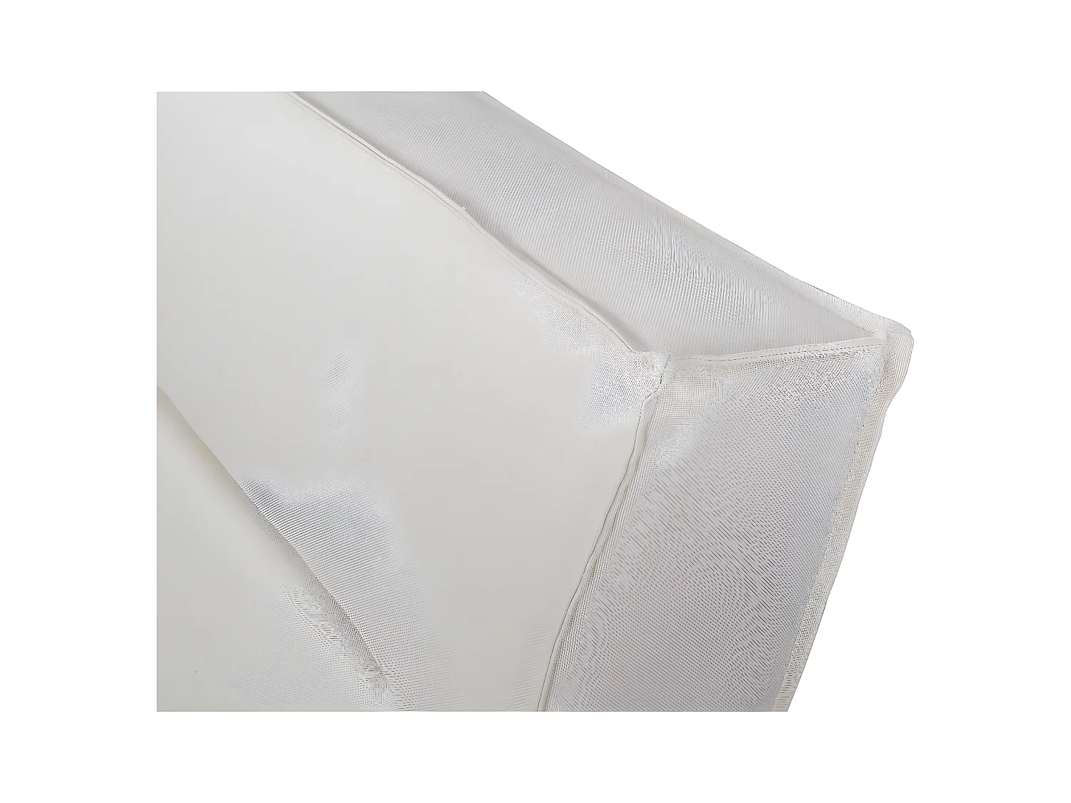 Lit double en tissu design "Moritz" - 180 x 200 cm - Beige