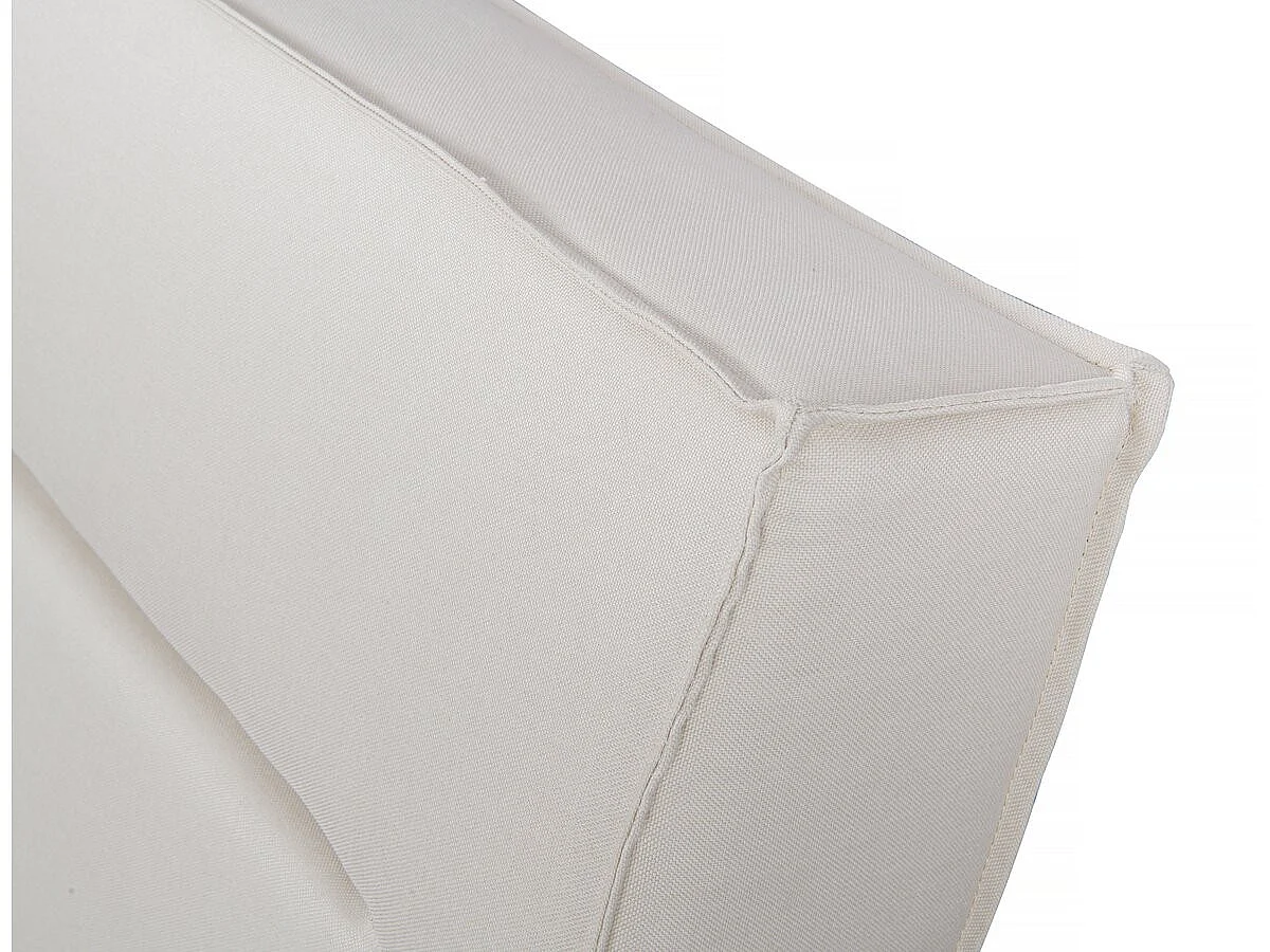 Elegante Cama de Casal em Tecido "Moritz" - 180 x 200 cm - Bege com Estrutura de Aço