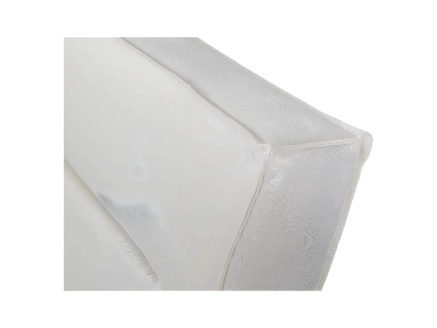 Lit double en tissu design "Moritz" - 160 x 200 cm - Beige