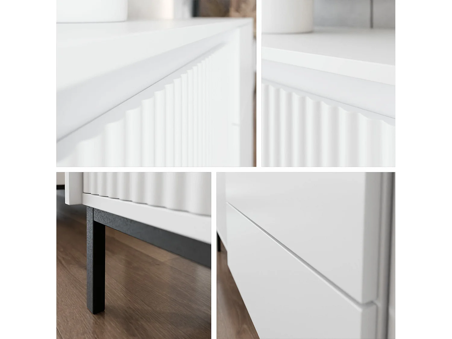 Tavolino da caffè Comfivo T102, Bianco, 40x50x100cm, Truciolare laminato, Angolare