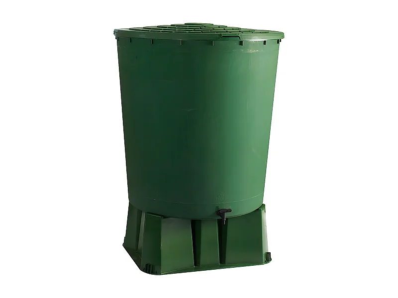 Recuperador de água "UBUD" com base - 200L - Verde