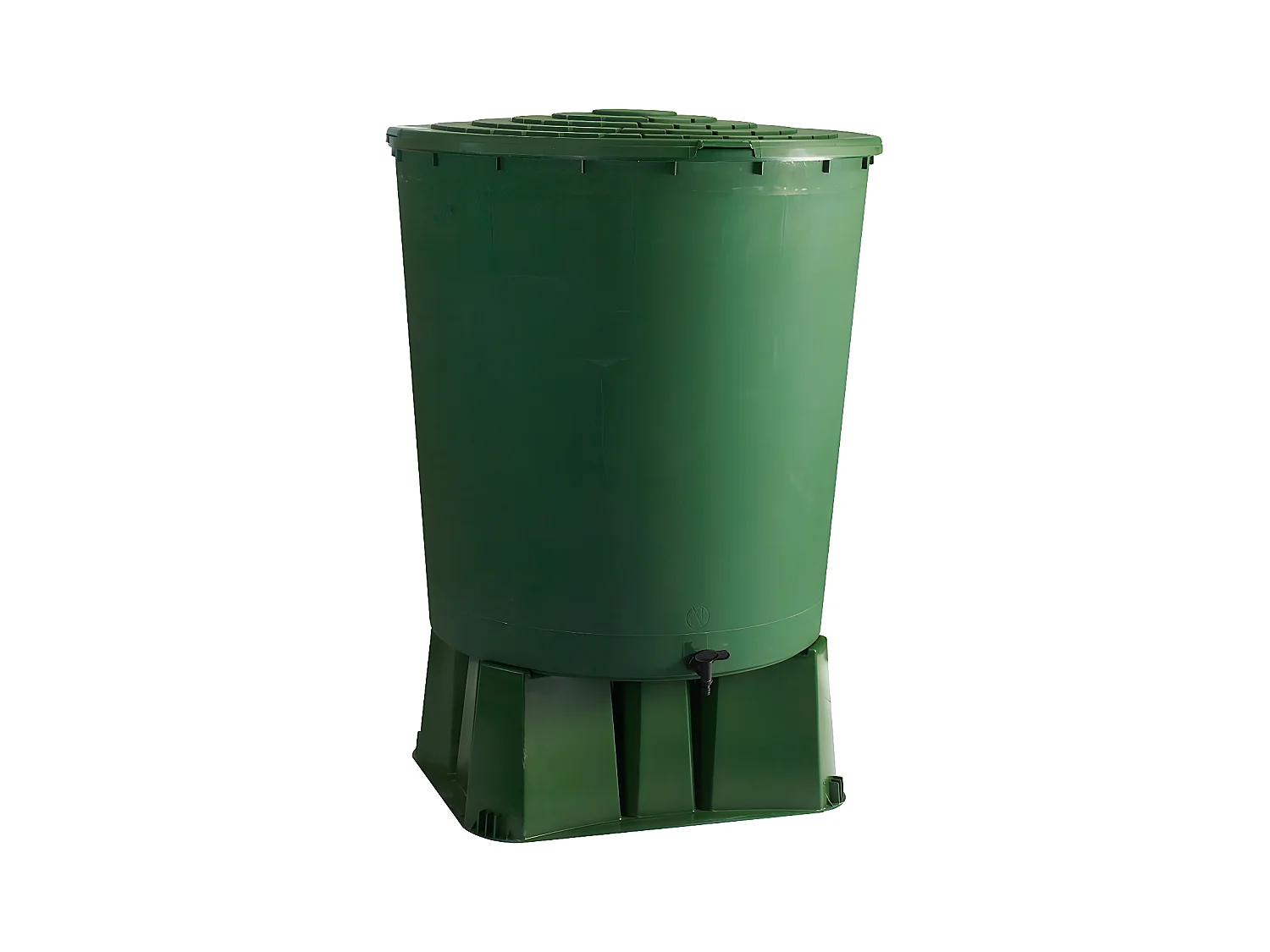 Recuperatore d'acqua con base "UBUD" - 350 L - Verde per irrigare il tuo giardino in modo ecologico