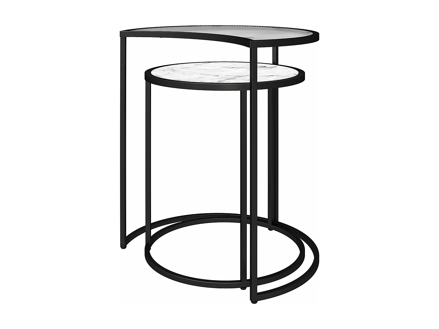 Moon Phases | Table de nuit avec 1 tiroir en aggloméré de bois noyer