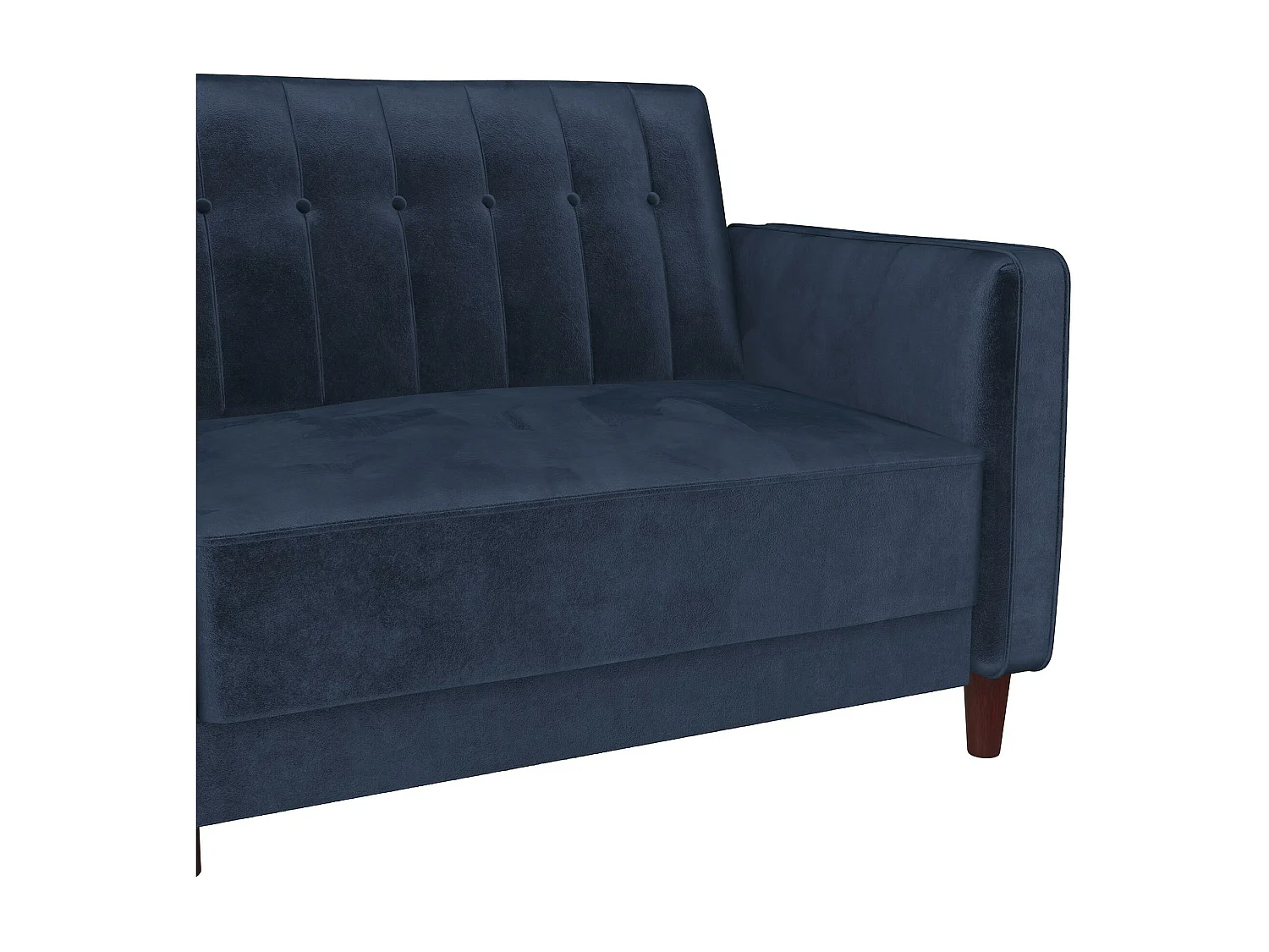 Pin Tufted | Canapé 3 places convertible clic-clac en velours bleu