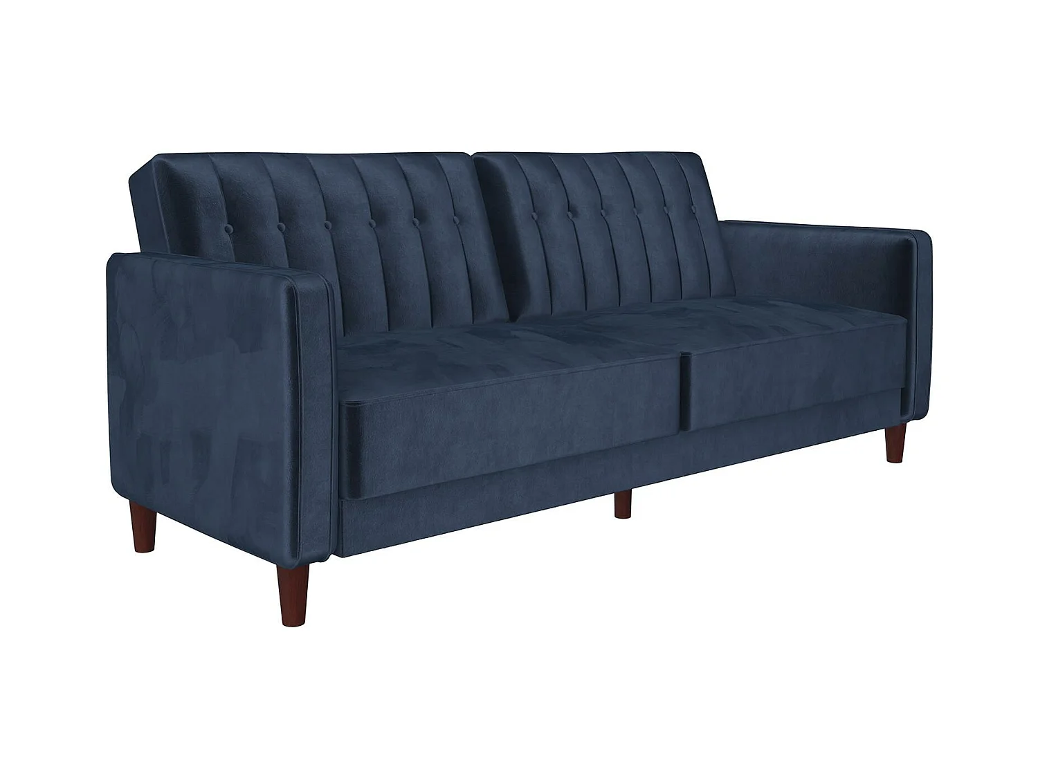 Pin Tufted | Canapé 3 places convertible clic-clac en velours bleu
