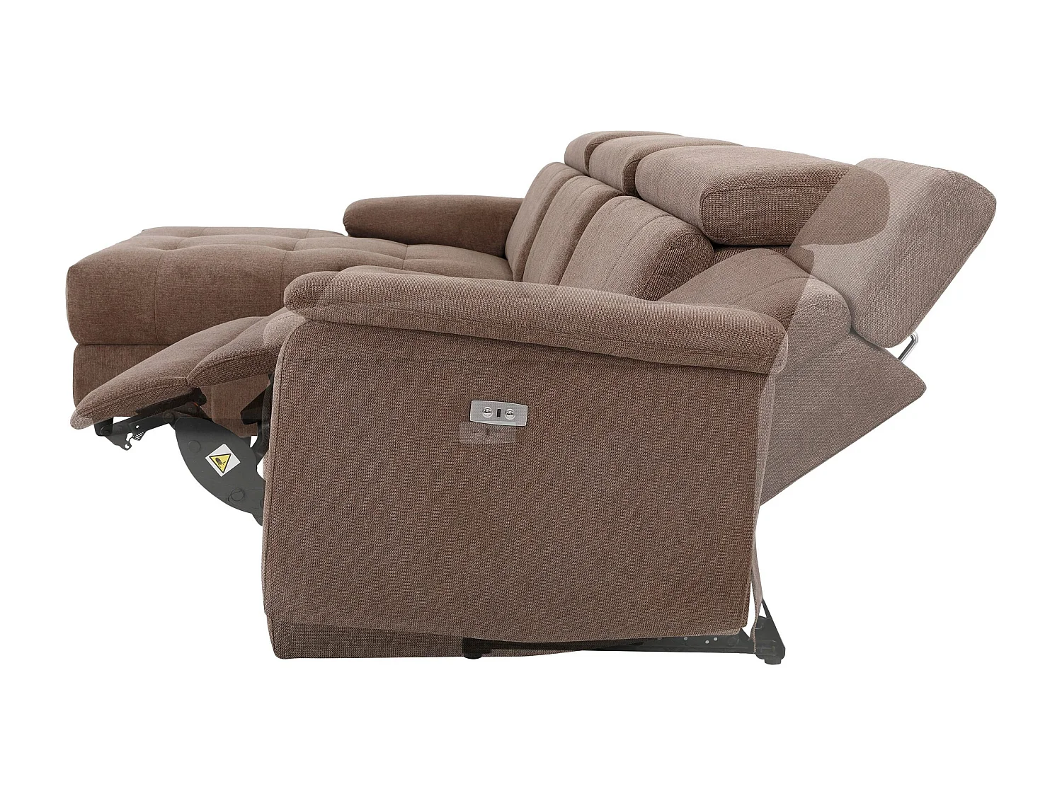 Tanaro|Chaiselong Canapé 3 places droit électrique