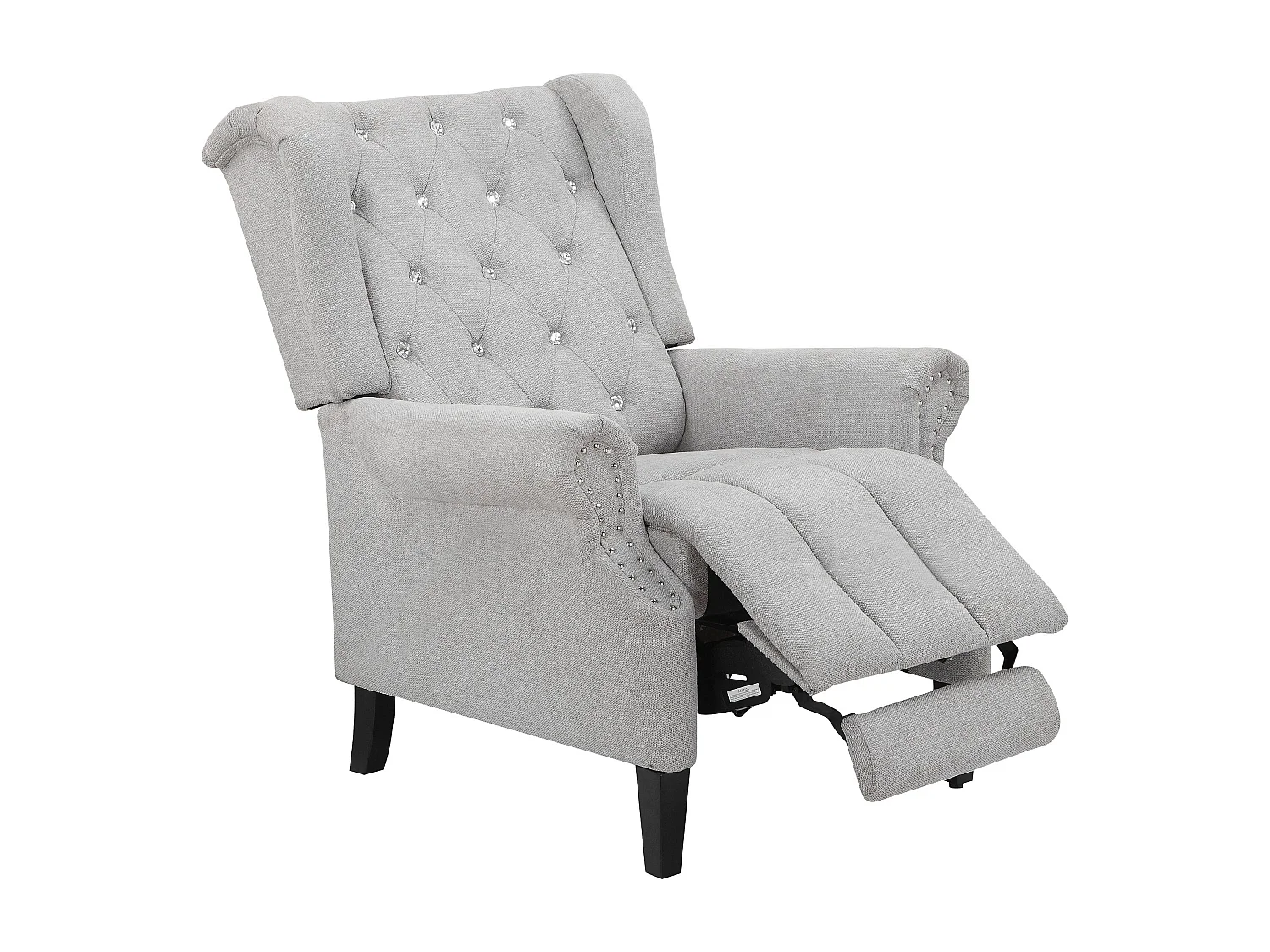 Aura|Fauteuil de relaxation gris clair tissu Belfast
