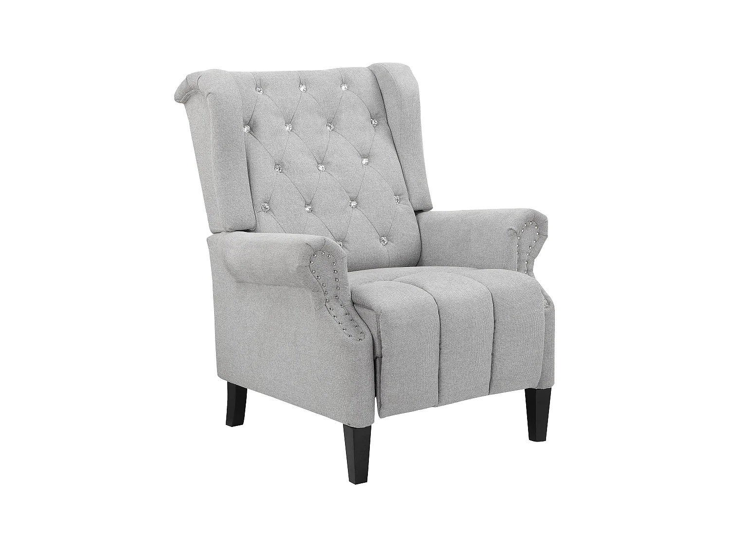 Aura|Fauteuil de relaxation gris clair tissu Belfast