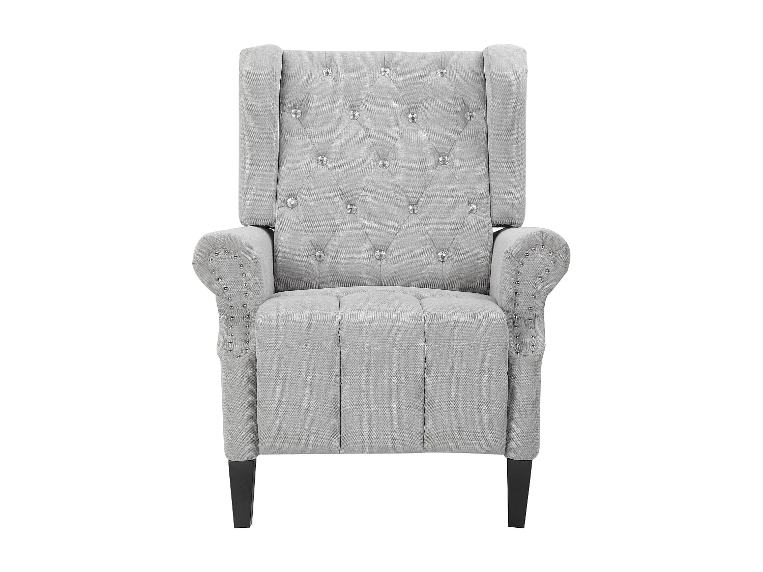 Aura|Fauteuil de relaxation gris clair tissu Belfast