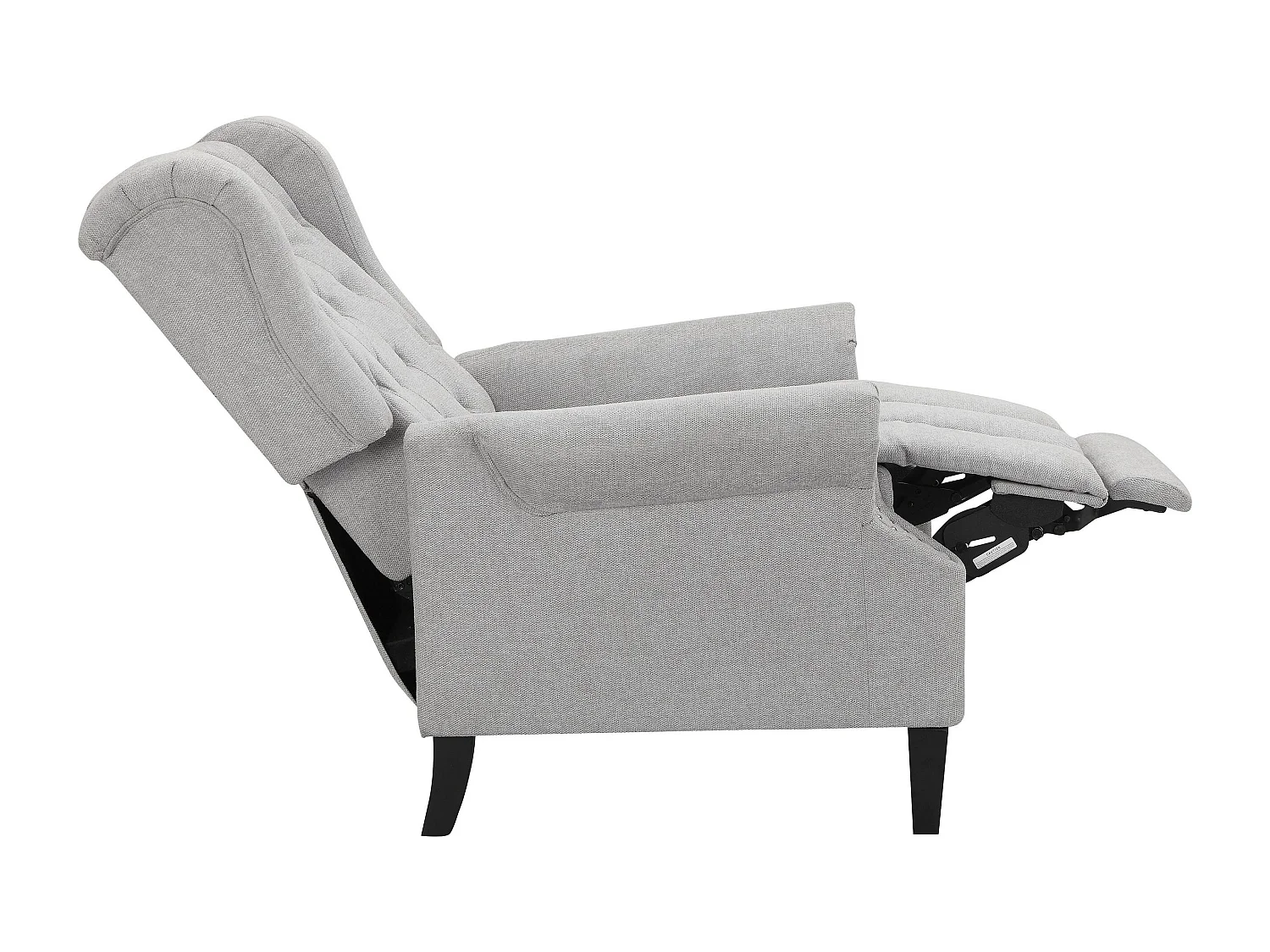 Aura|Fauteuil de relaxation gris clair tissu Belfast