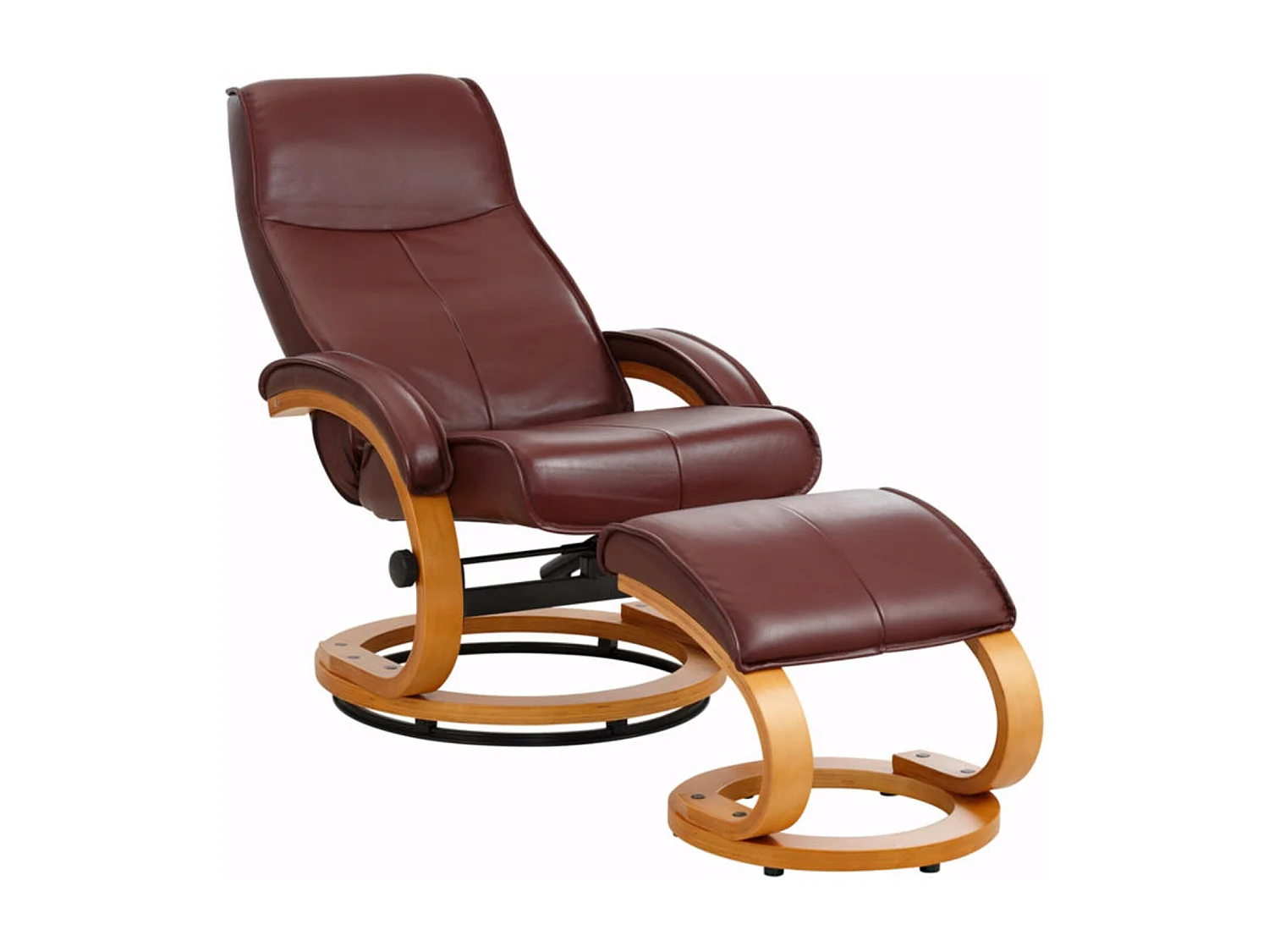 Paris|Fauteuil de relaxation + tabouret rouge