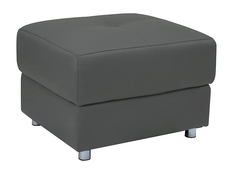 Pareli|Ottoman en cuir gris