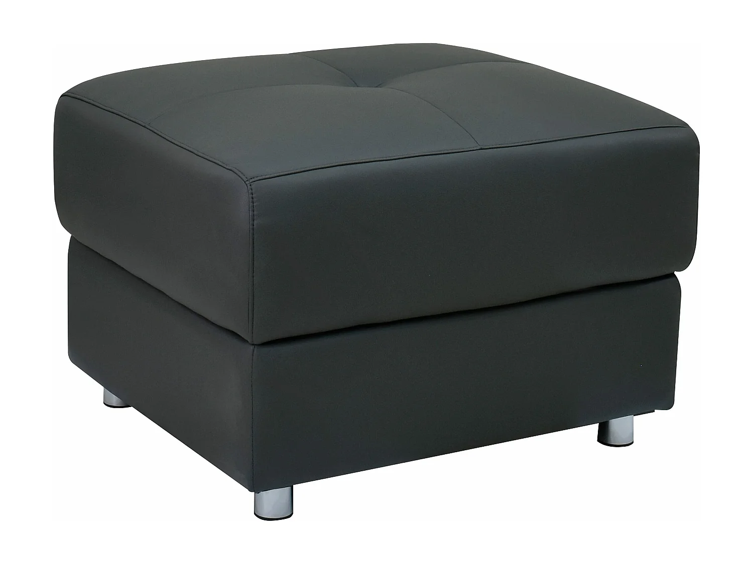 Pareli Ottomaans grijs leer