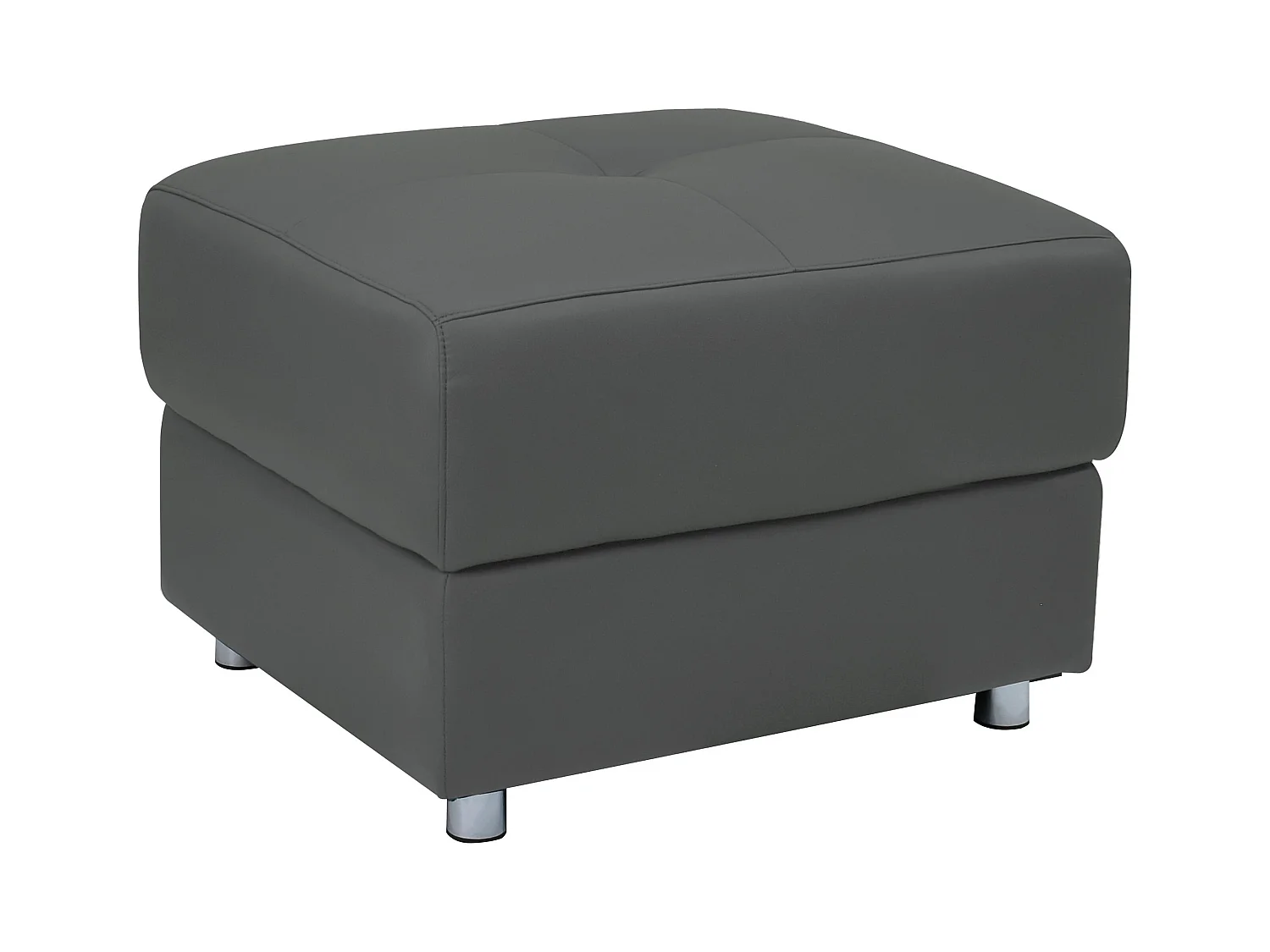 Pareli|Ottoman en cuir gris