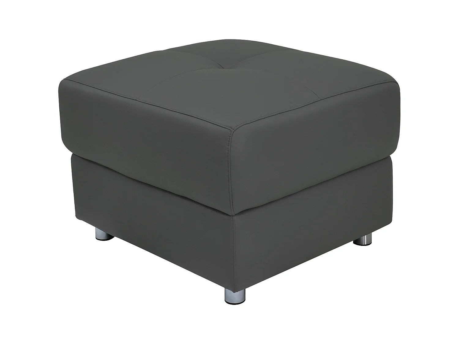 Pareli Ottomaans grijs leer