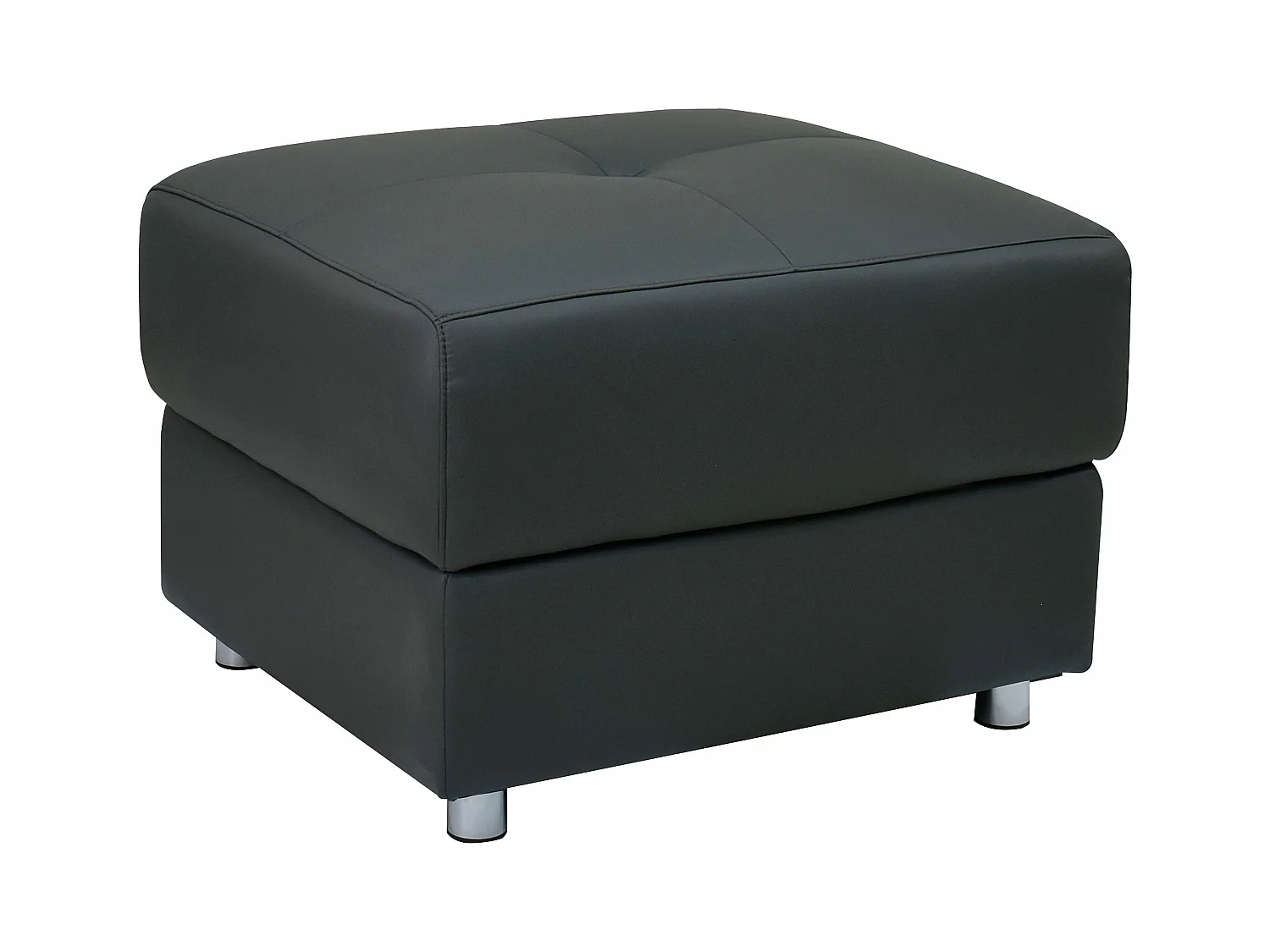 Pareli Ottomaans grijs leer